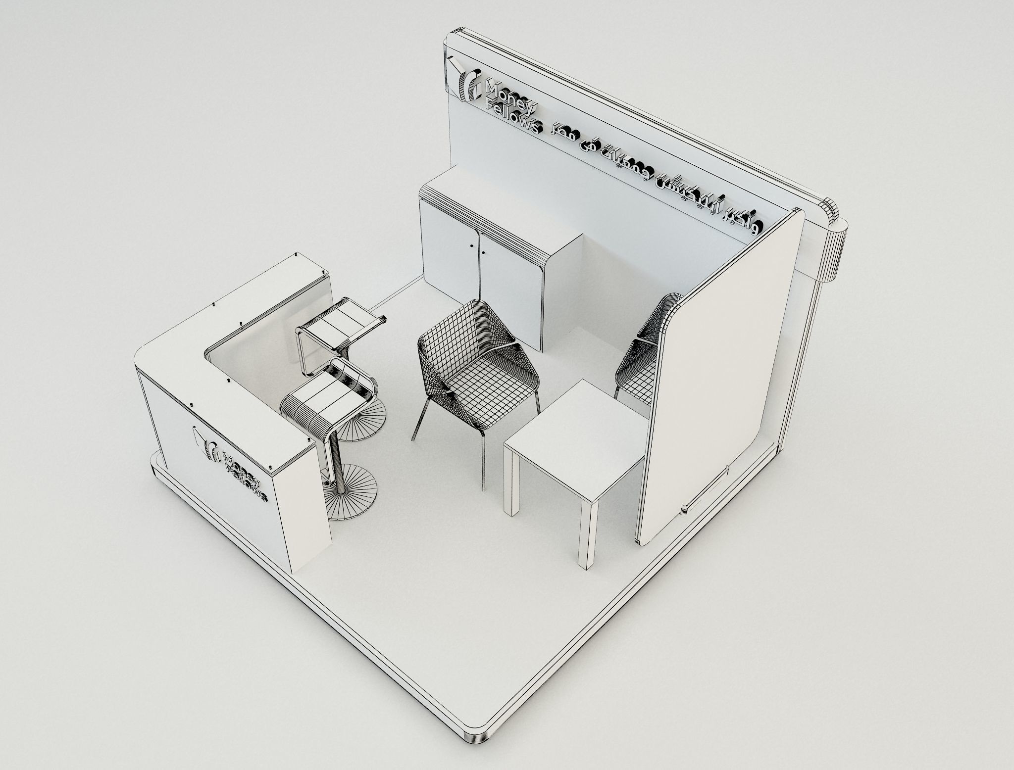 Booth Exhibition Stand a653b 3D model_1