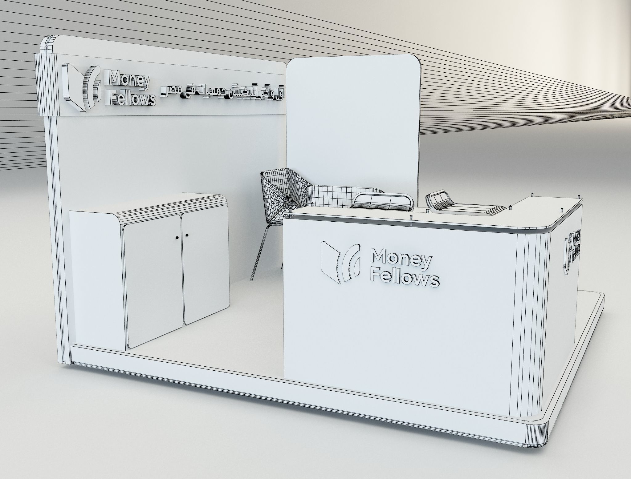 Booth Exhibition Stand a653b 3D model_11