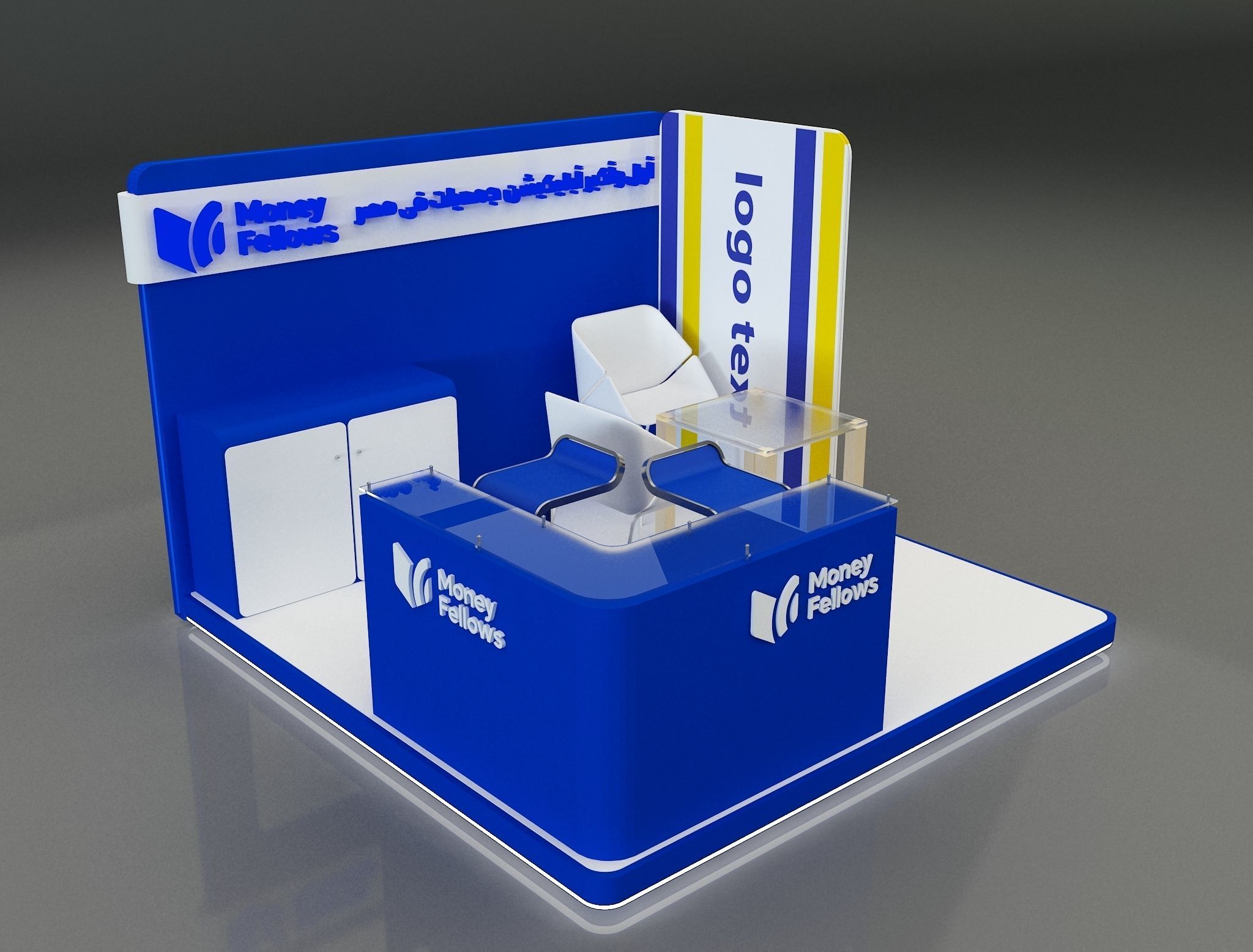 Booth Exhibition Stand a653b 3D model_2