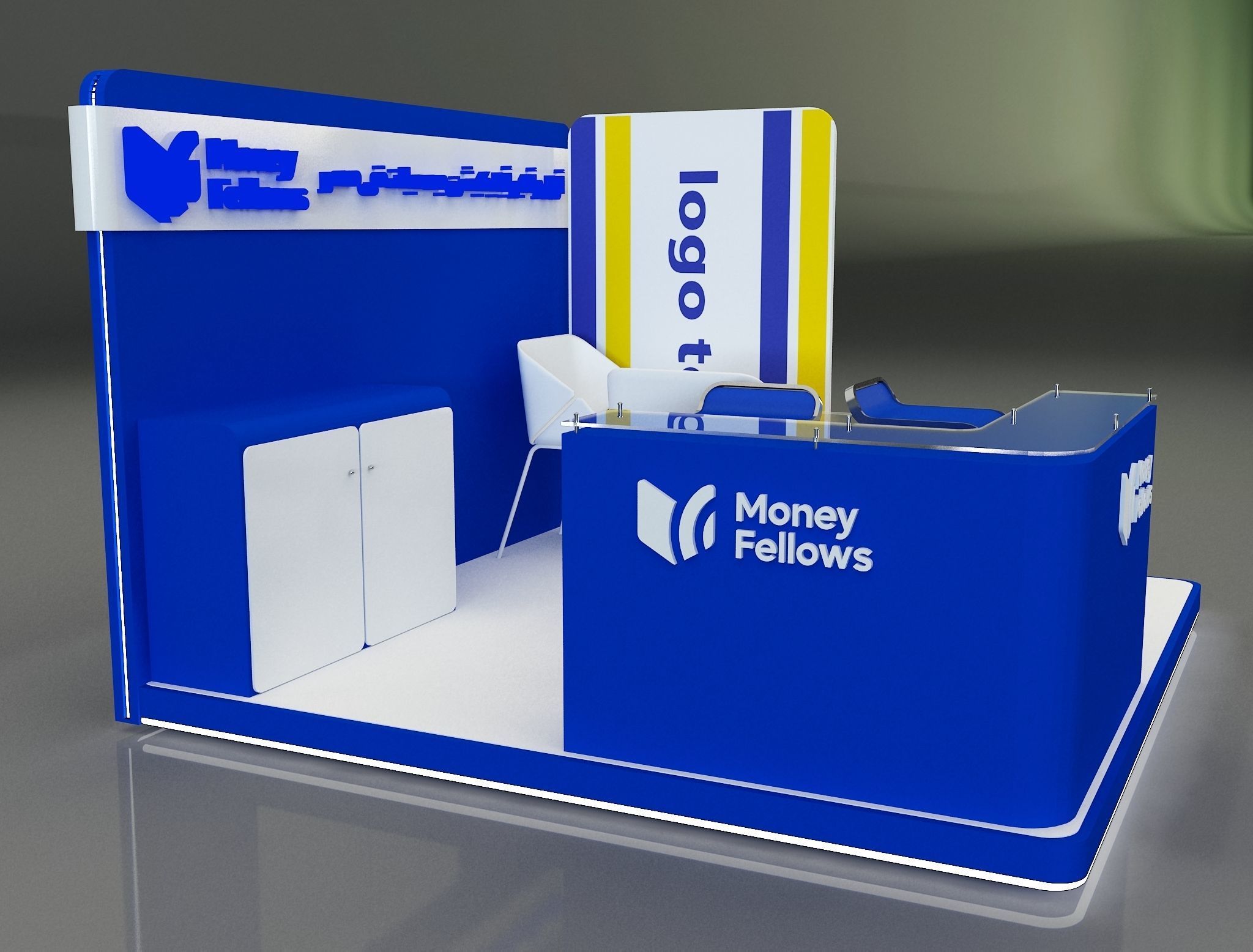 Booth Exhibition Stand a653b 3D model_10