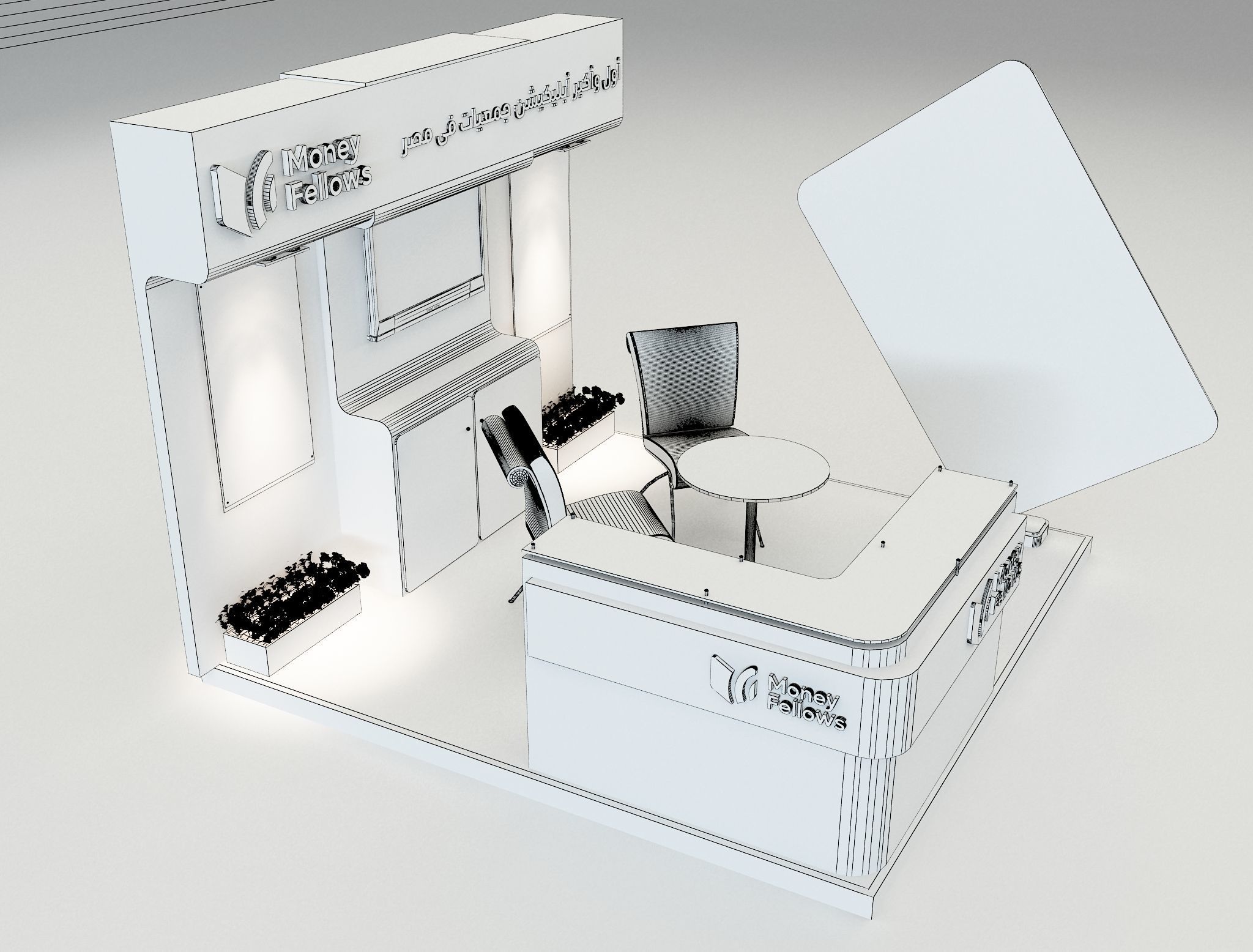 Booth Exhibition Stand a653d 3D model_13