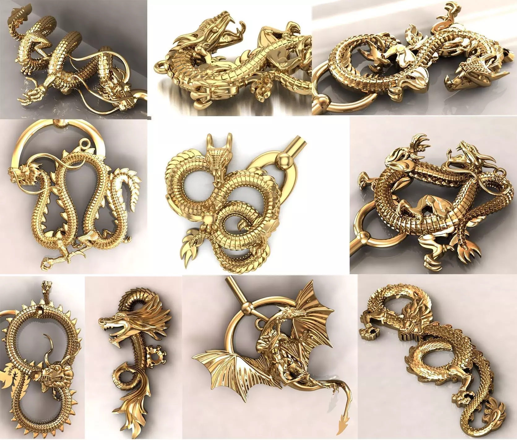 Dragons 3D print model_0