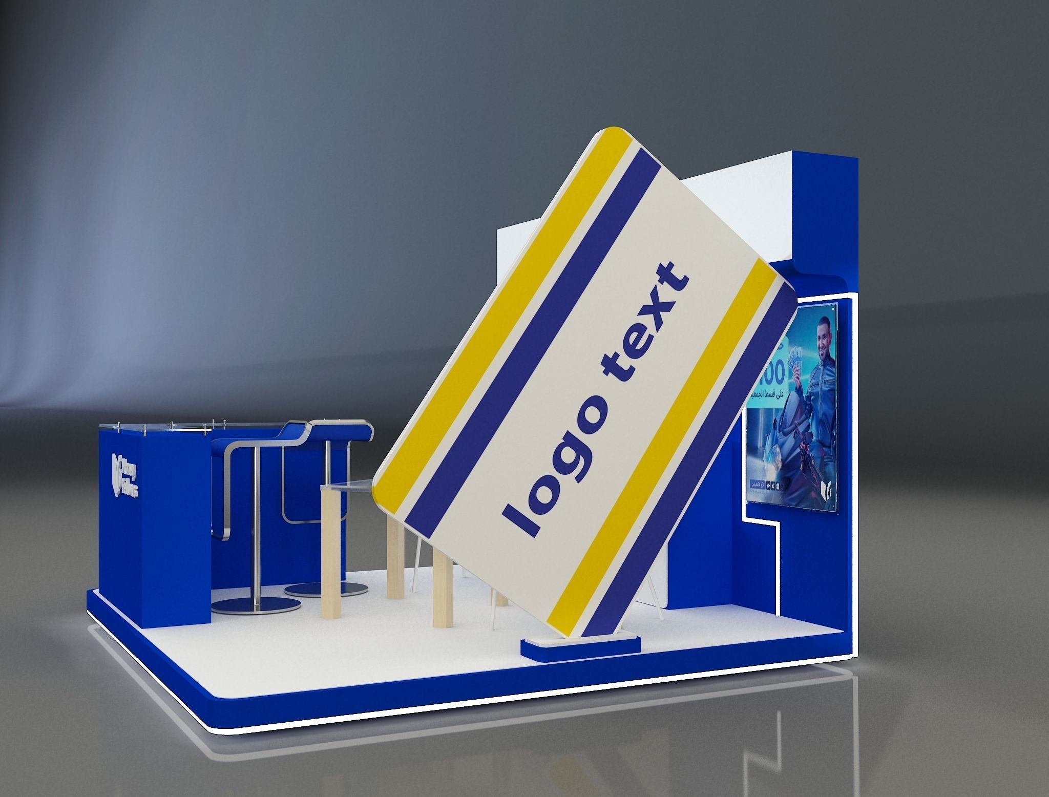 Booth Exhibition Stand a653e 3D model_8