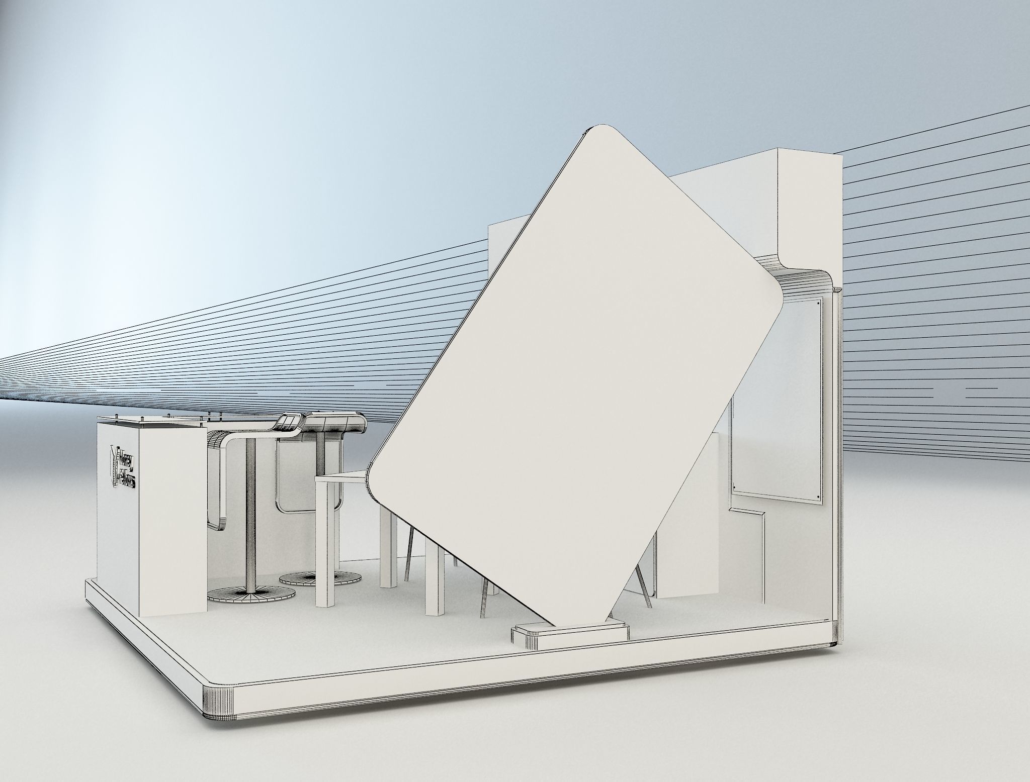 Booth Exhibition Stand a653e 3D model_9