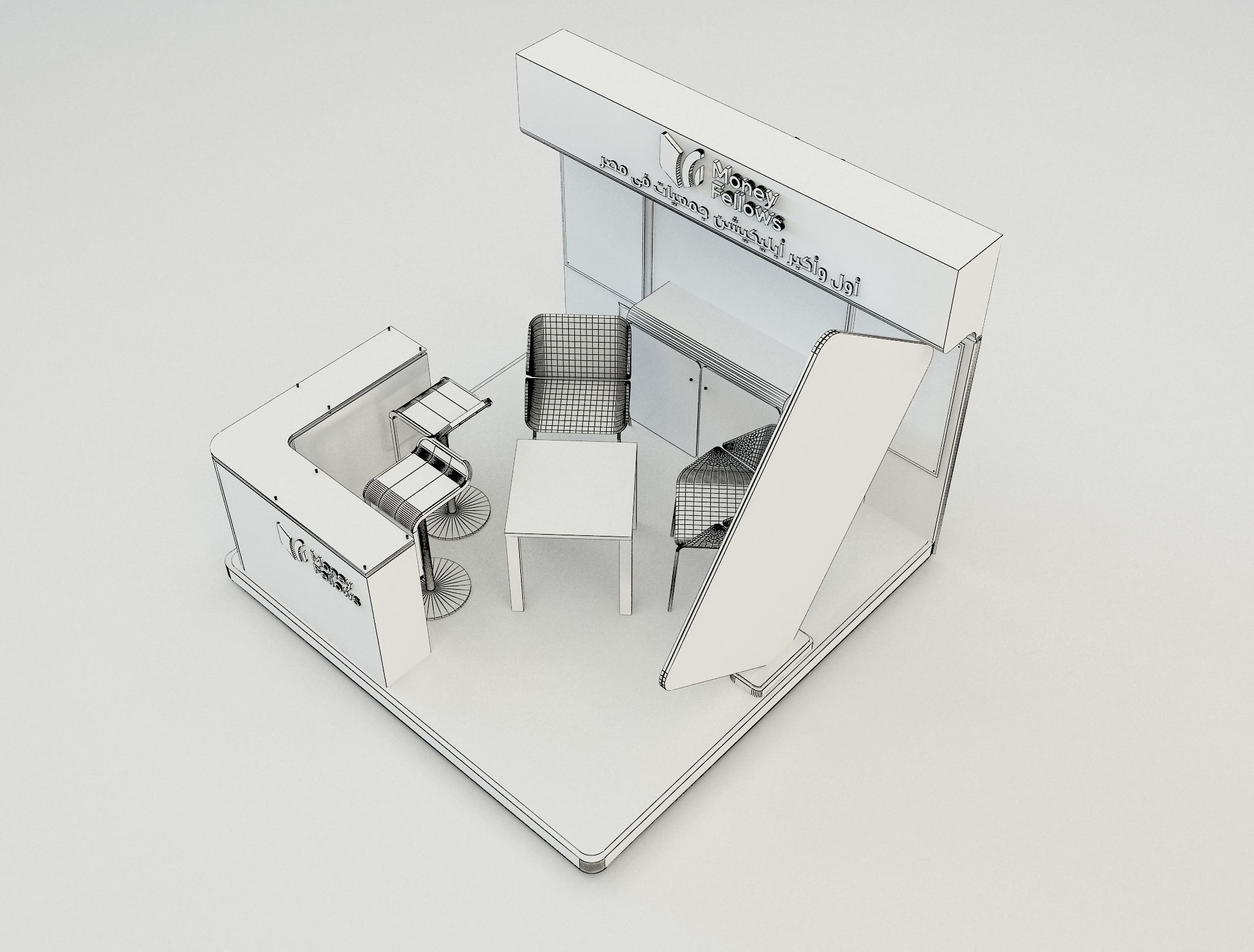 Booth Exhibition Stand a653e 3D model_5
