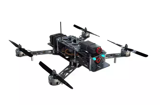 Racing Quadcopter drone FPV 3d model