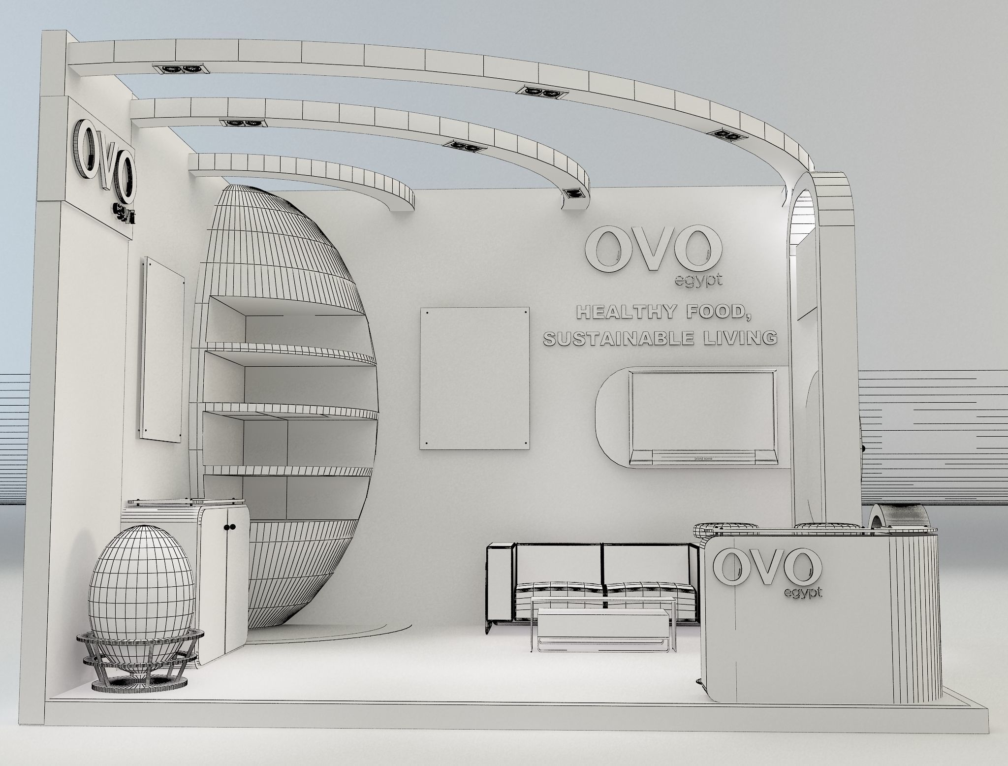 Booth Exhibition Stand a654b 3D model_1