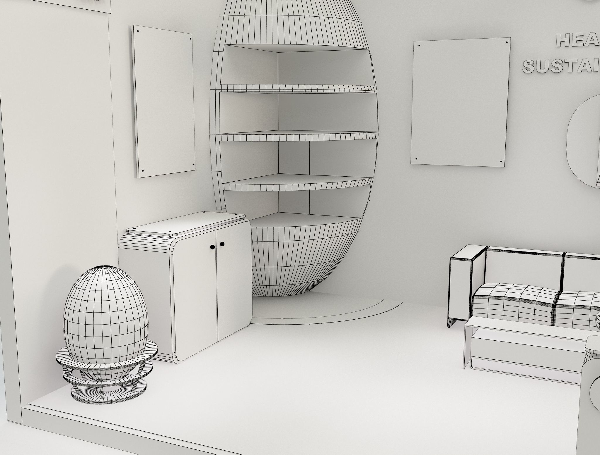 Booth Exhibition Stand a654b 3D model_11