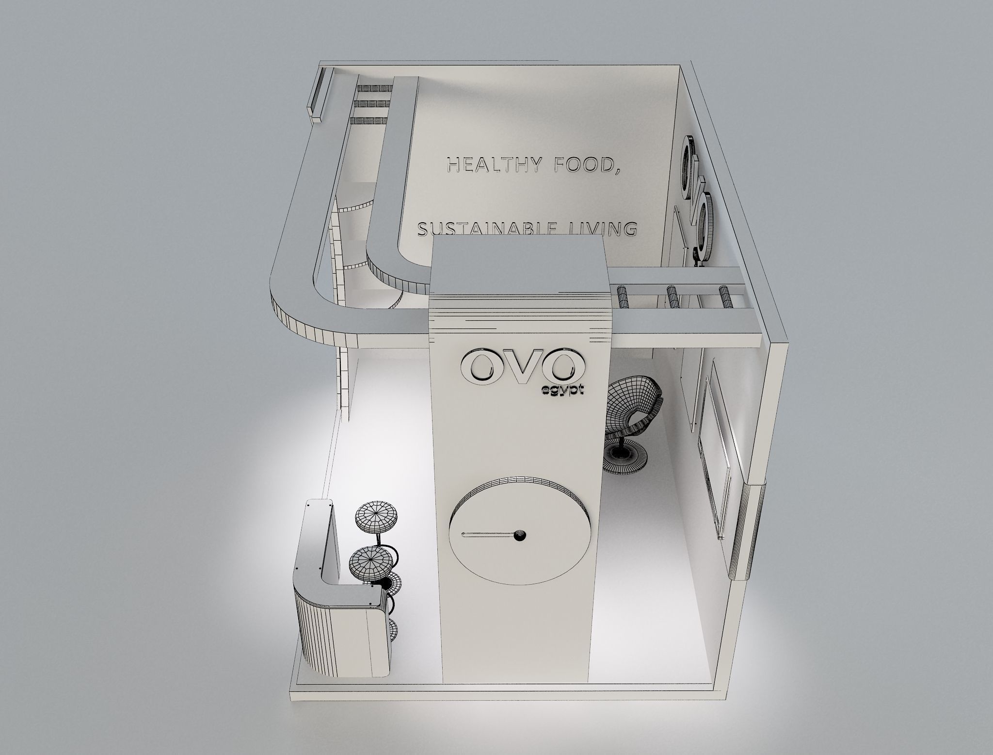 Booth Exhibition Stand a654c 3D model_3