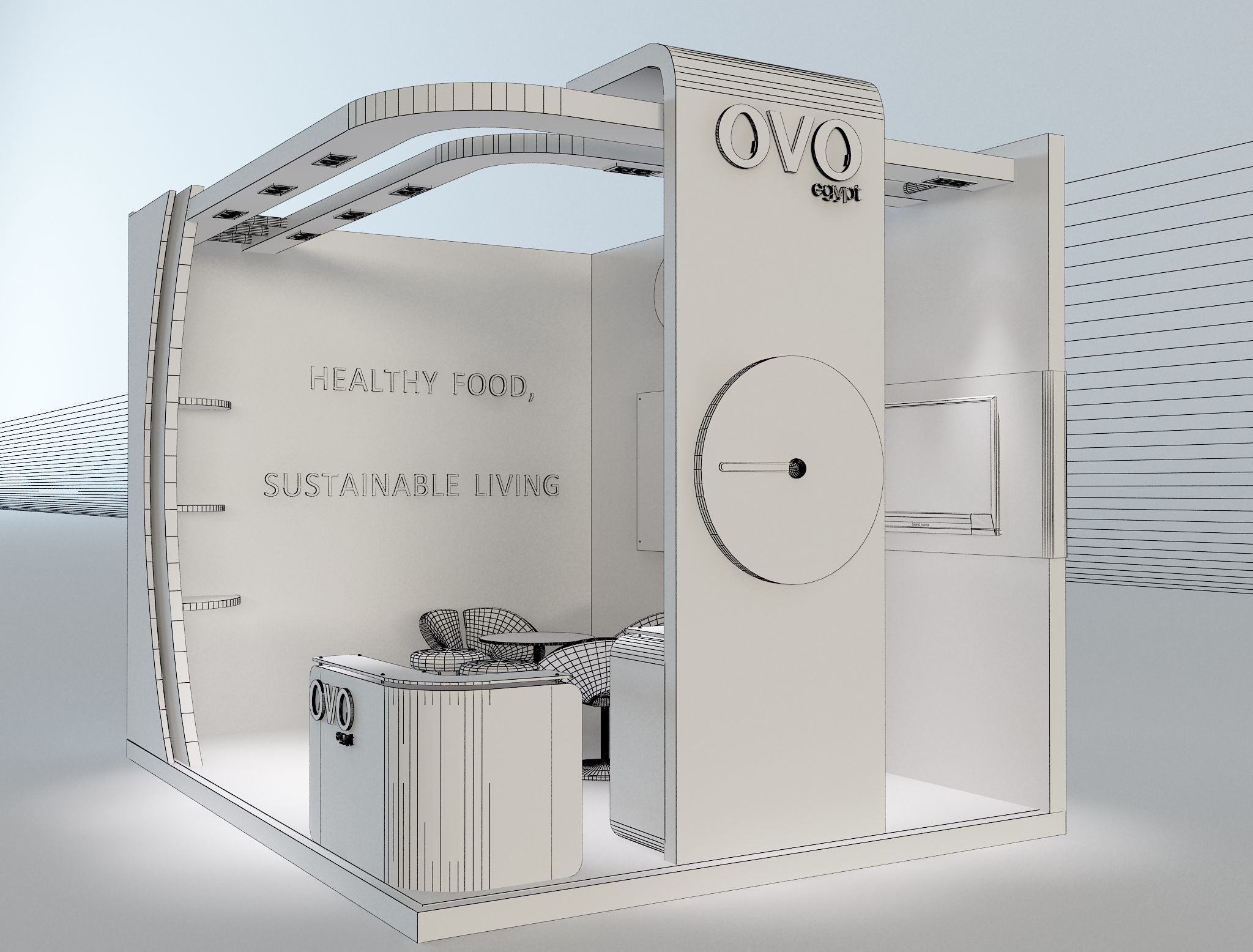 Booth Exhibition Stand a654c 3D model_7
