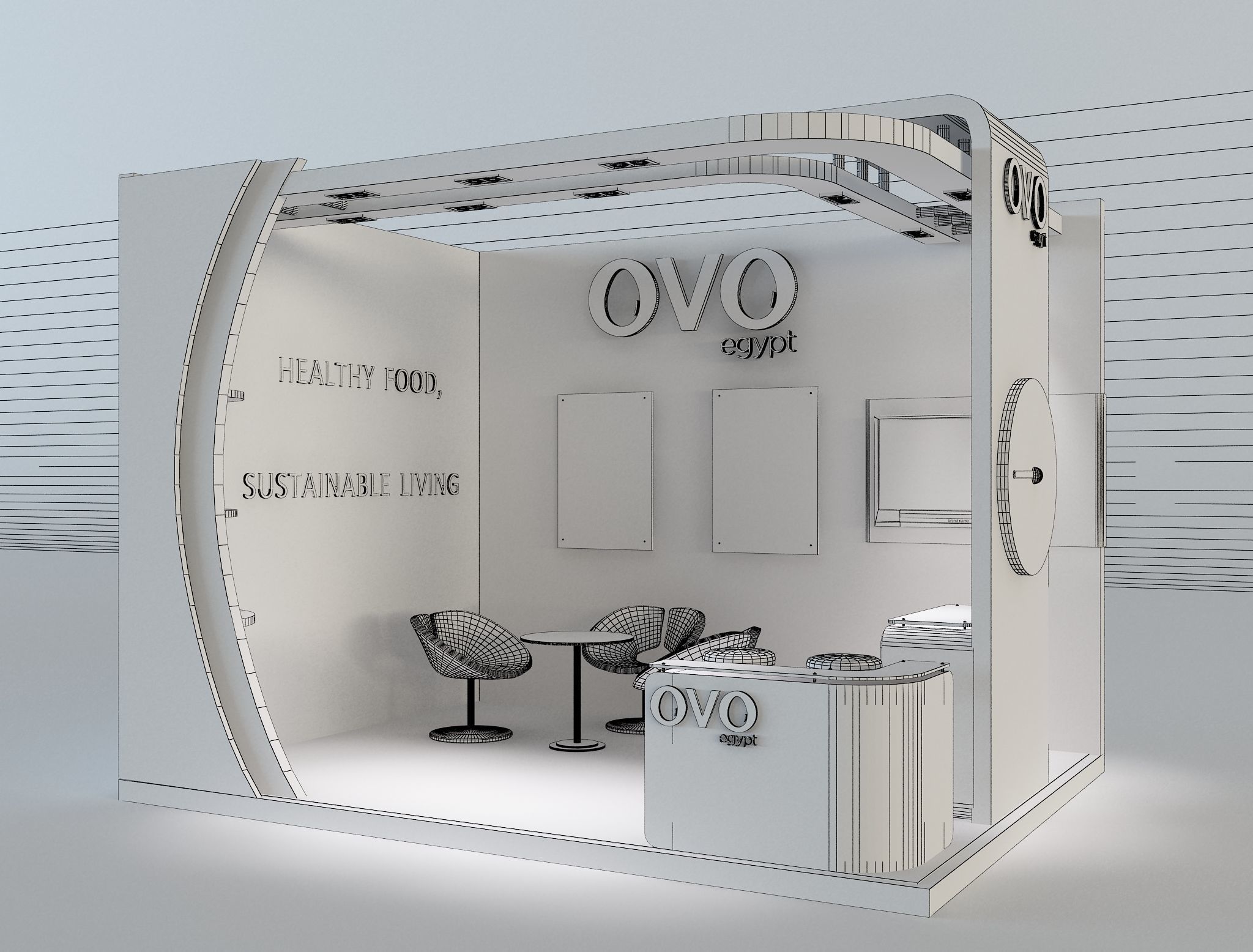 Booth Exhibition Stand a654c 3D model_1