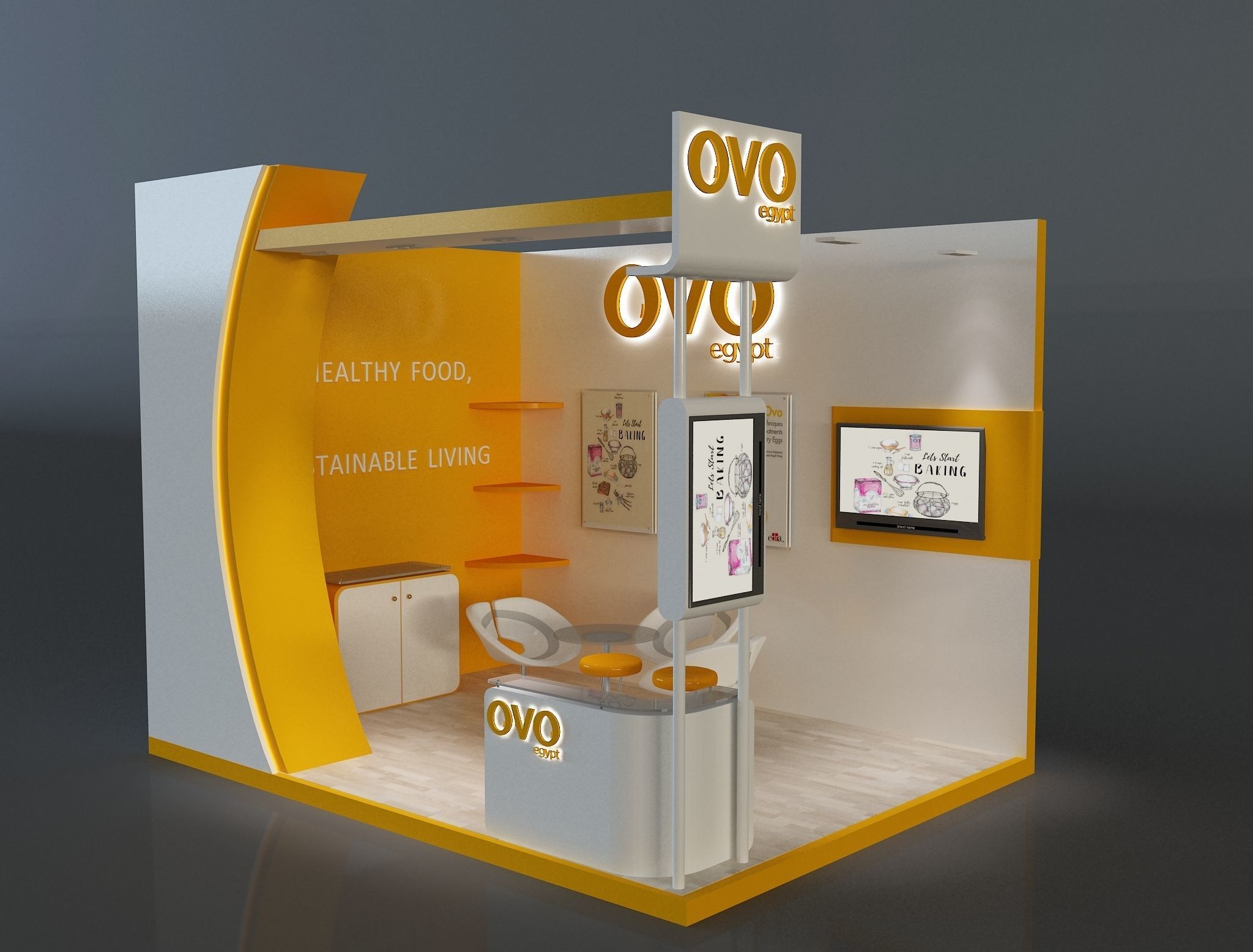 Booth Exhibition Stand a654d 3D model_6