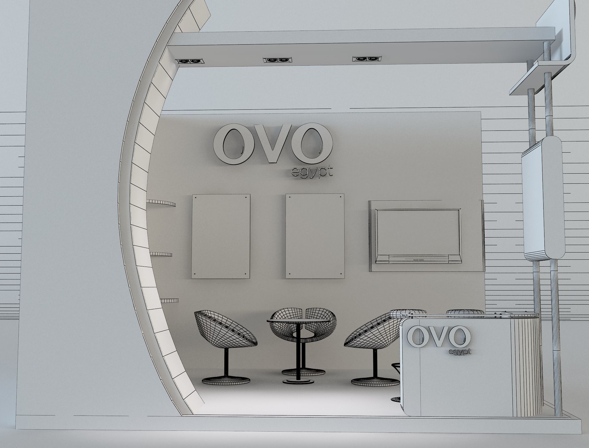 Booth Exhibition Stand a654d 3D model_5