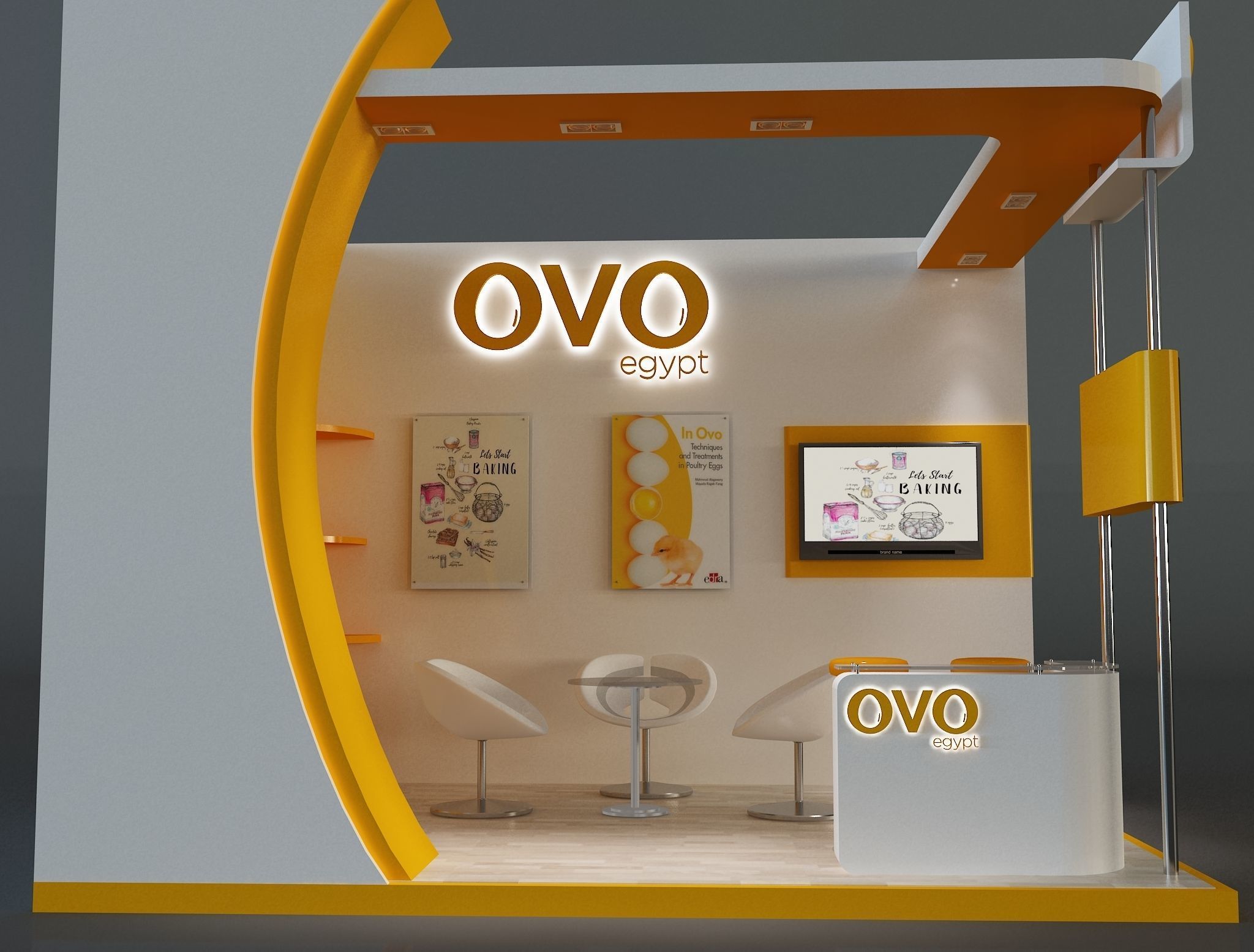 Booth Exhibition Stand a654d 3D model_4