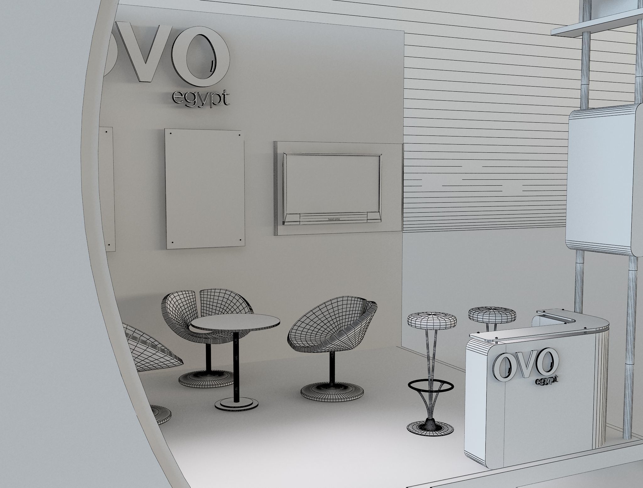 Booth Exhibition Stand a654d 3D model_12