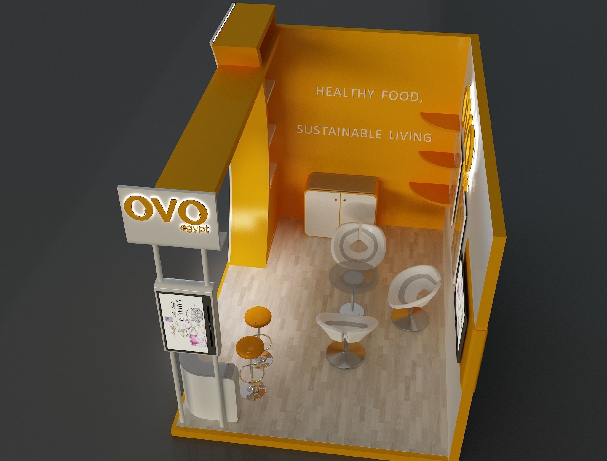 Booth Exhibition Stand a654d 3D model_8