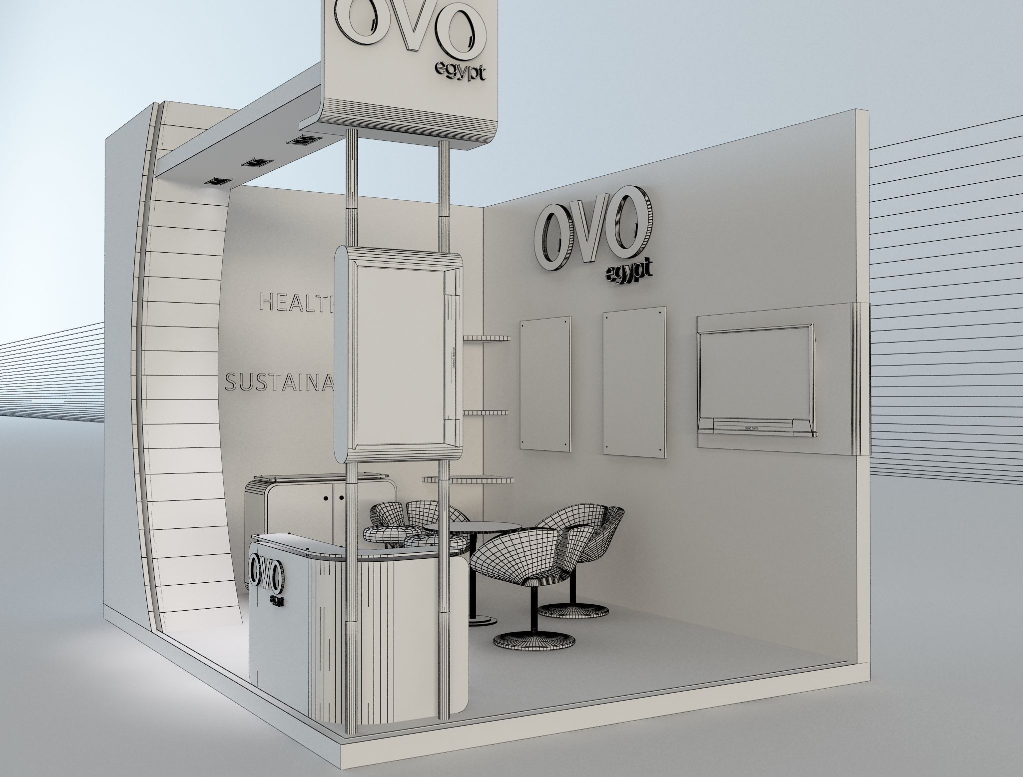 Booth Exhibition Stand a654d 3D model_7