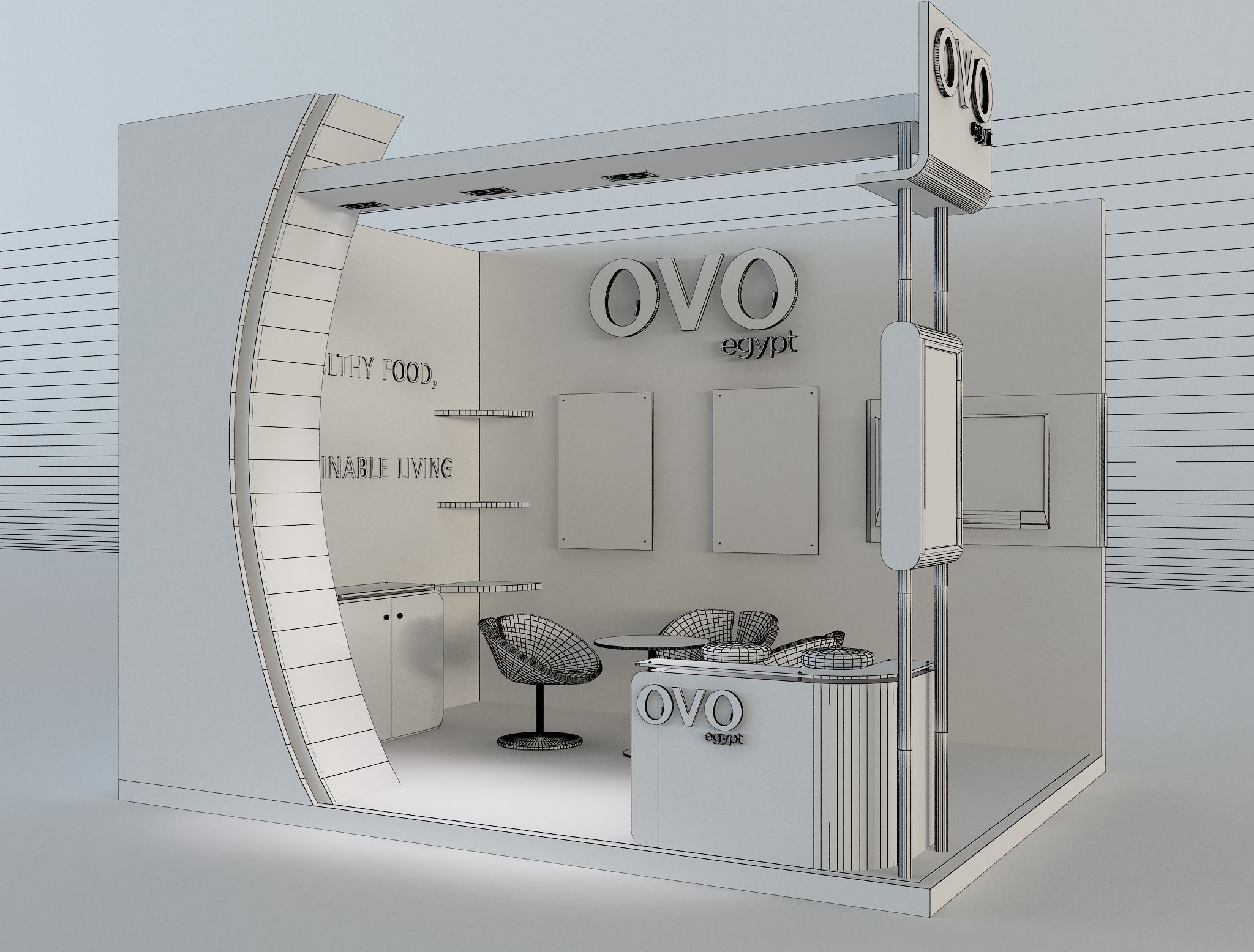 Booth Exhibition Stand a654d 3D model_1
