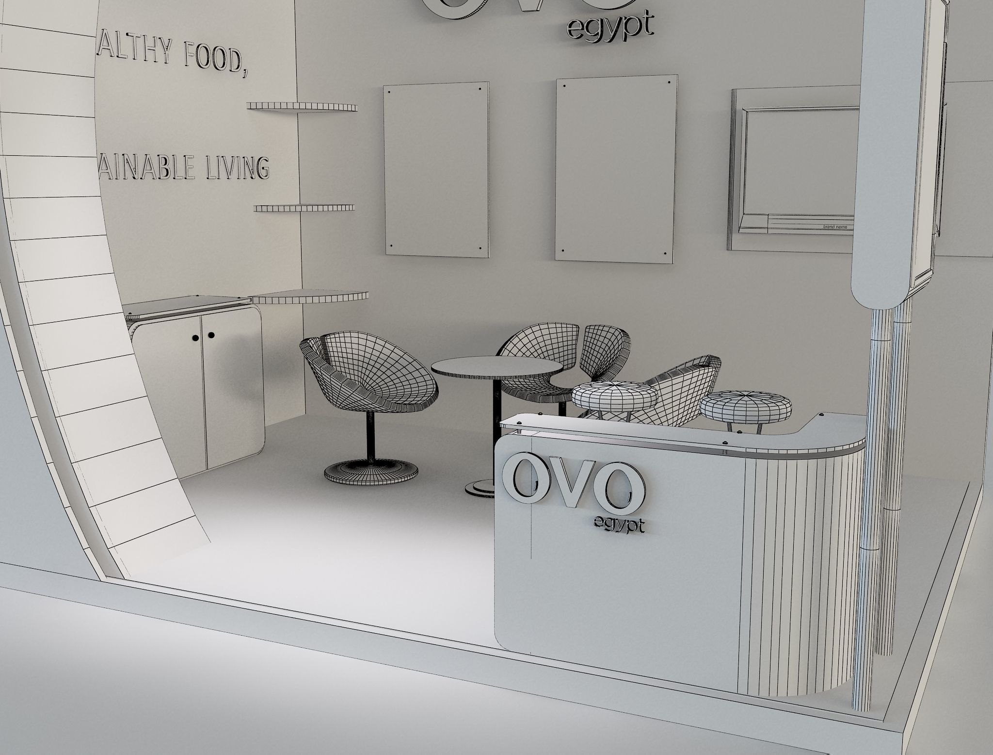 Booth Exhibition Stand a654d 3D model_10