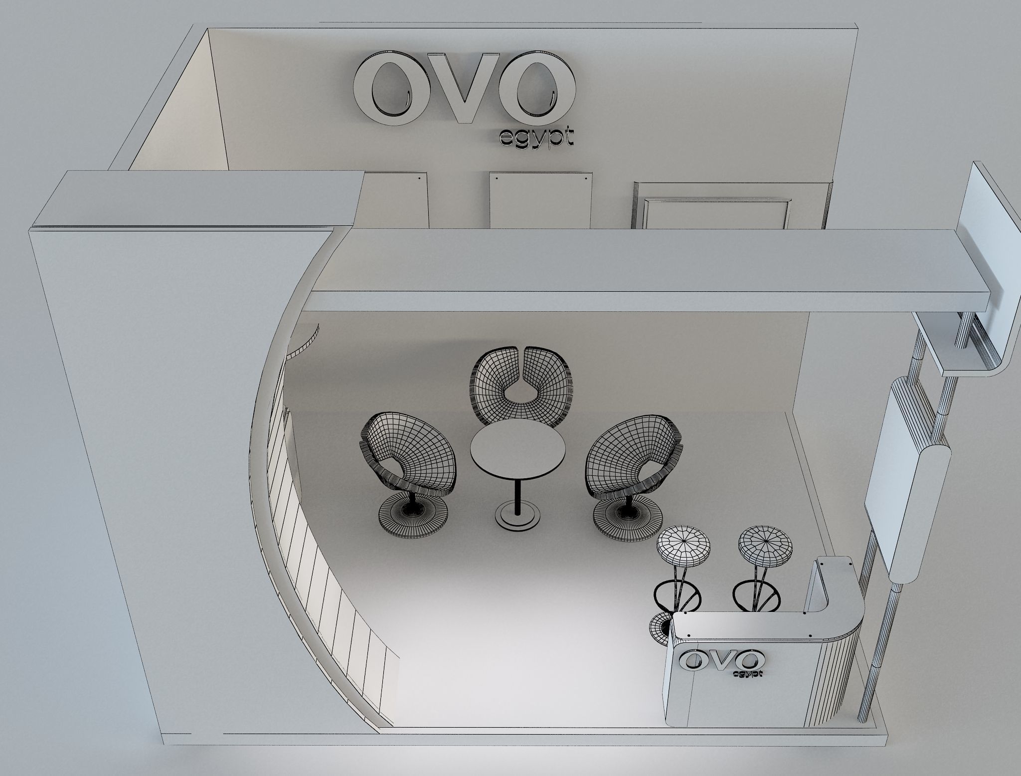 Booth Exhibition Stand a654d 3D model_9