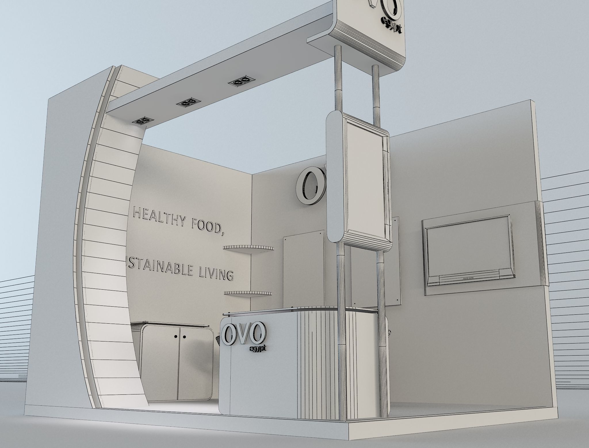 Booth Exhibition Stand a654d 3D model_13