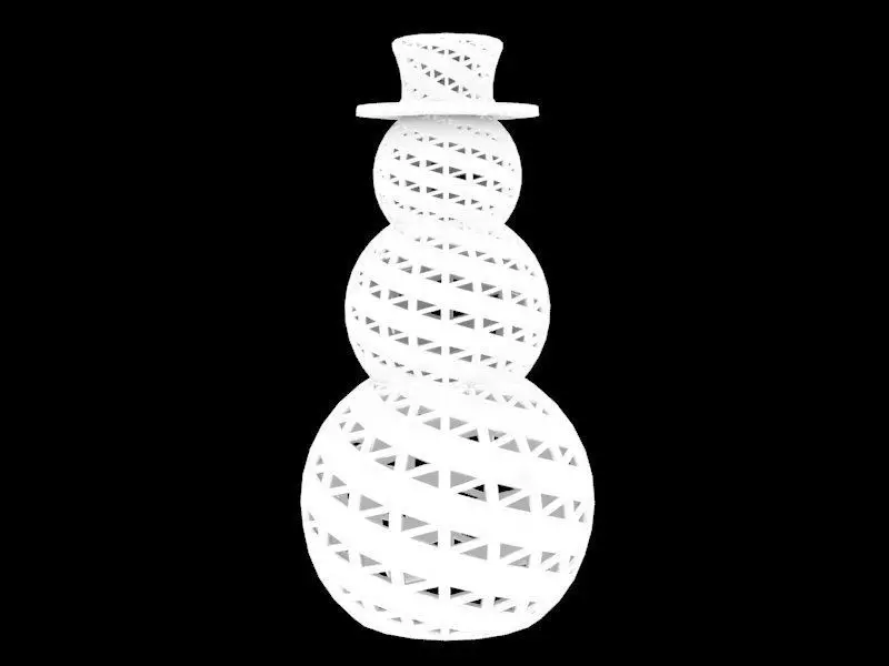 Parametric Snowman 3D print model_0