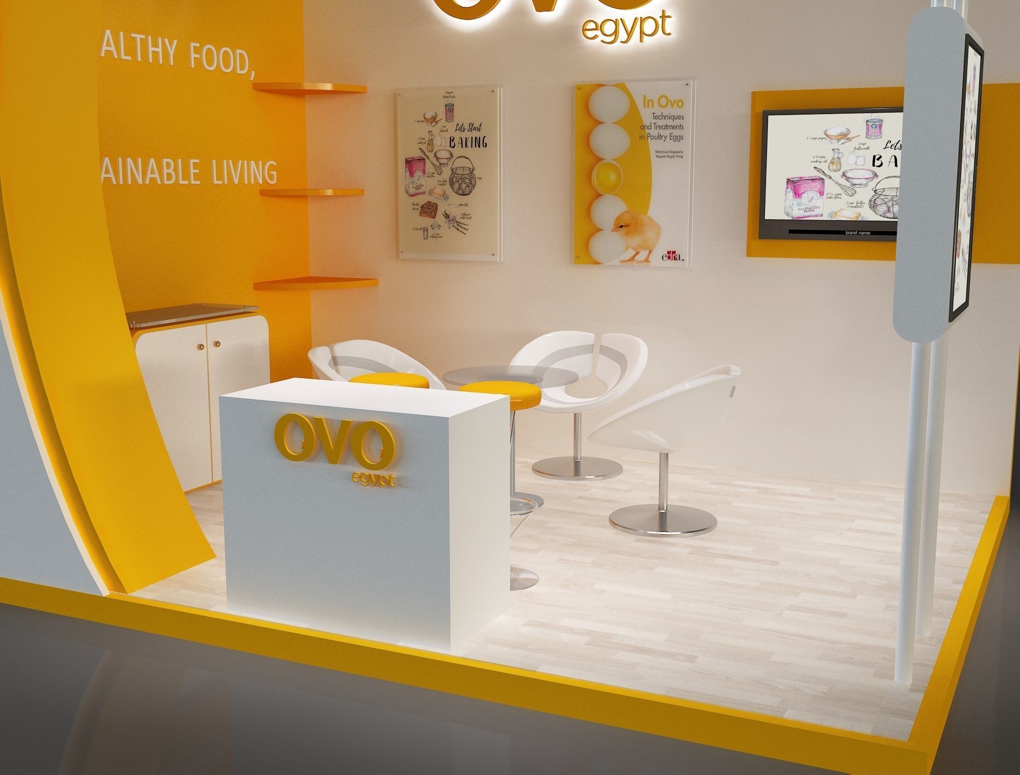 Booth Exhibition Stand a654e 3D model_10