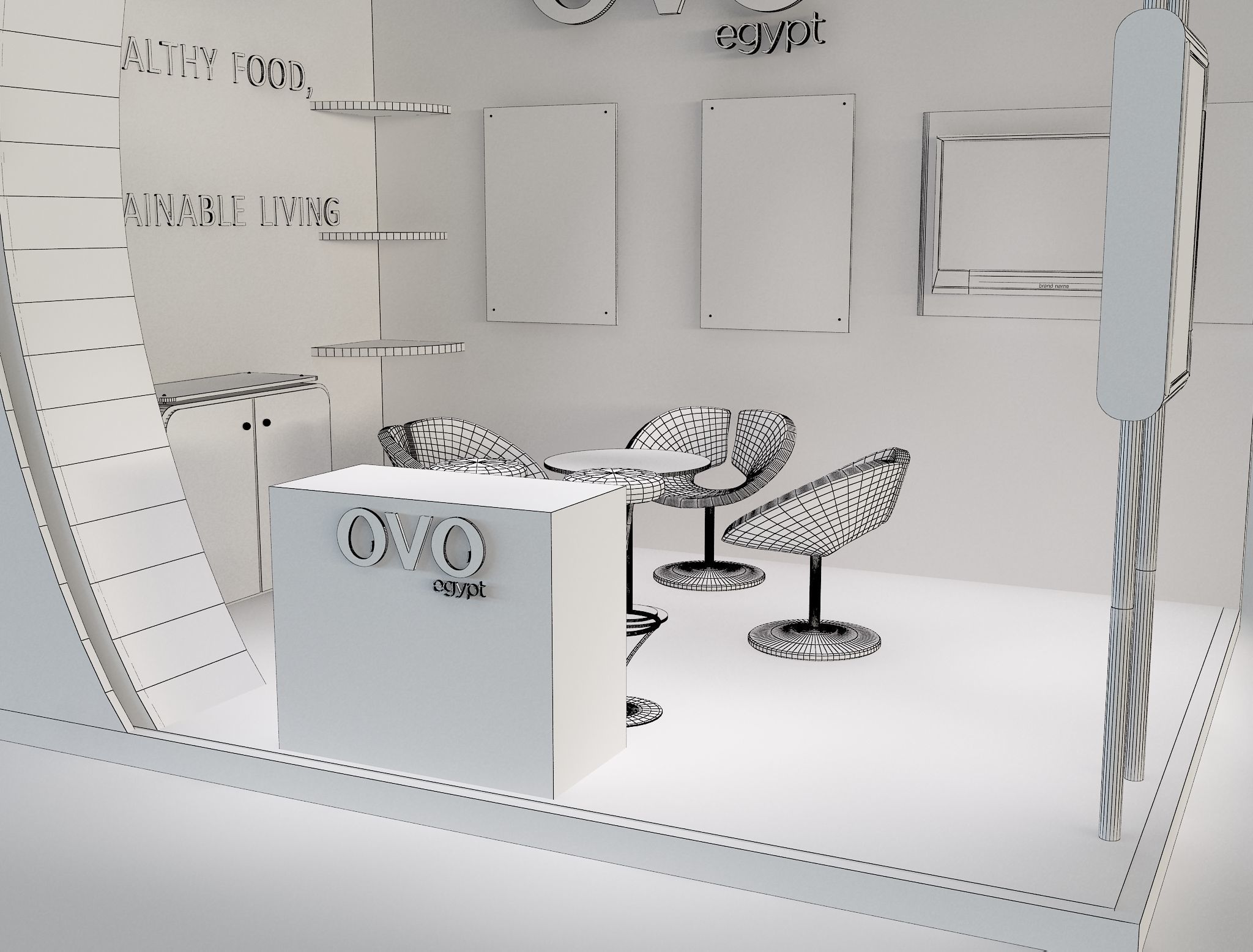Booth Exhibition Stand a654e 3D model_11