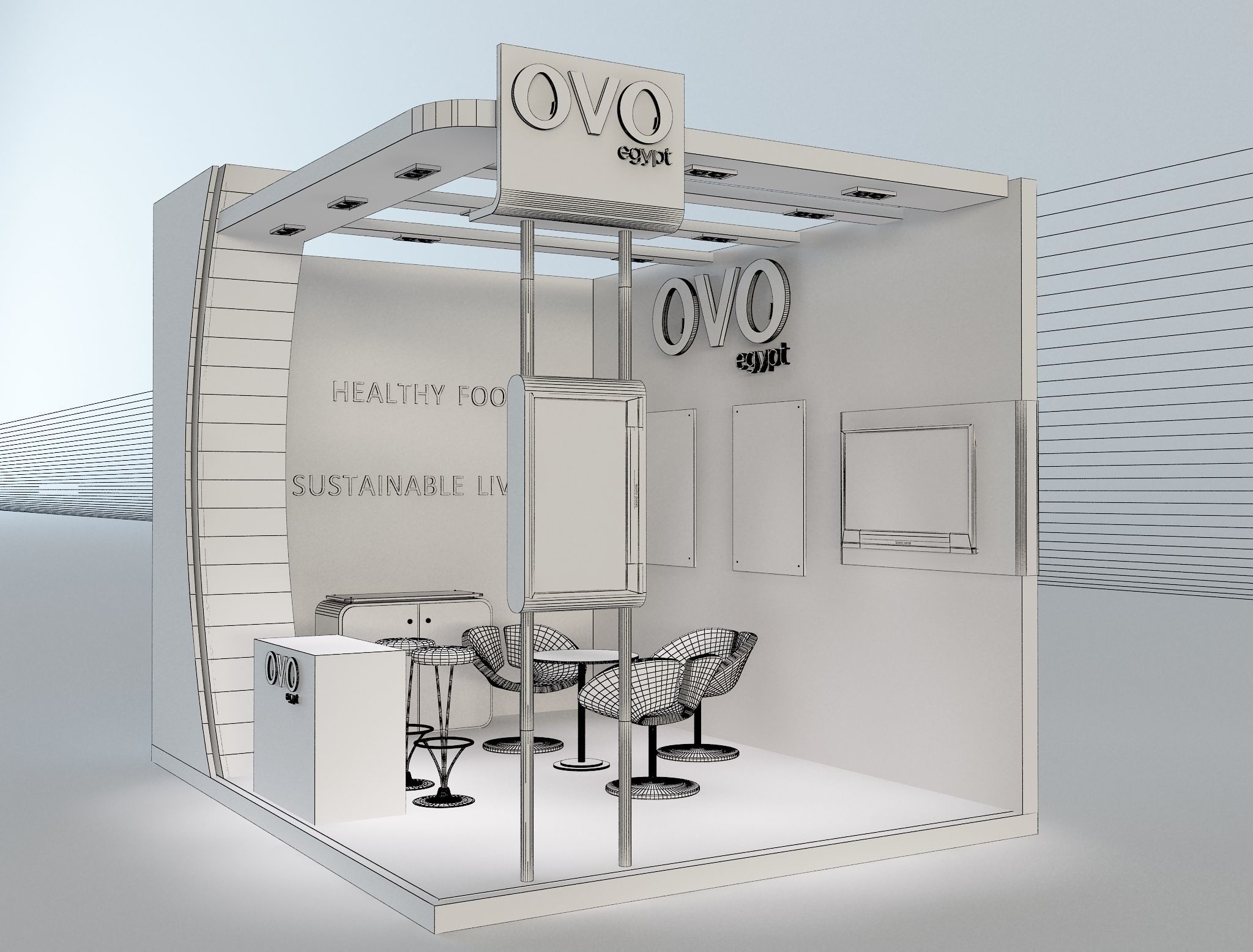 Booth Exhibition Stand a654e 3D model_7