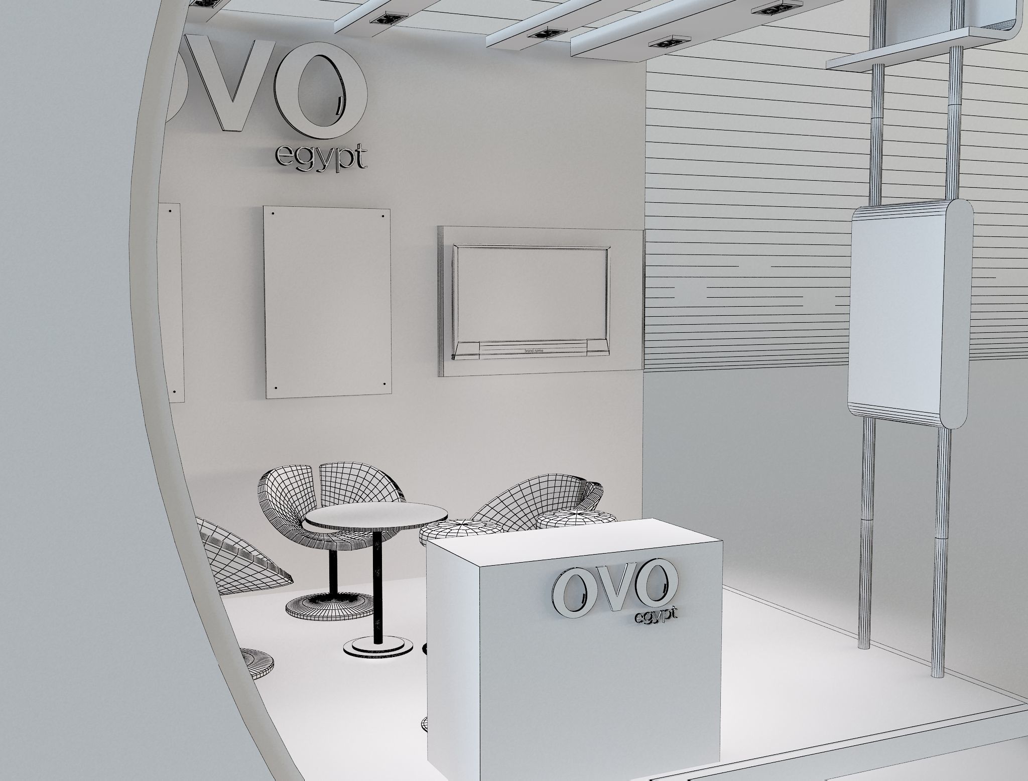 Booth Exhibition Stand a654e 3D model_15