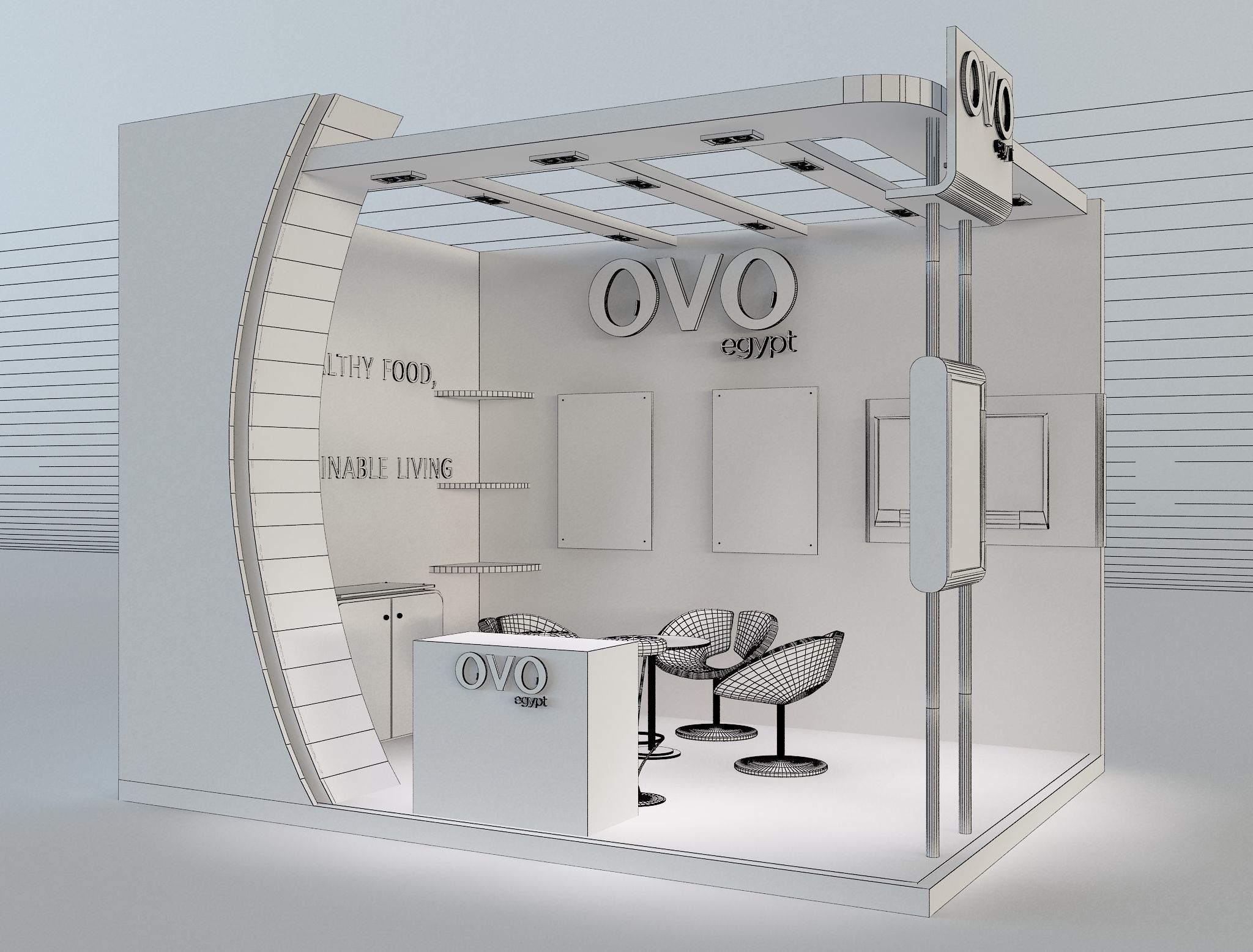 Booth Exhibition Stand a654e 3D model_1