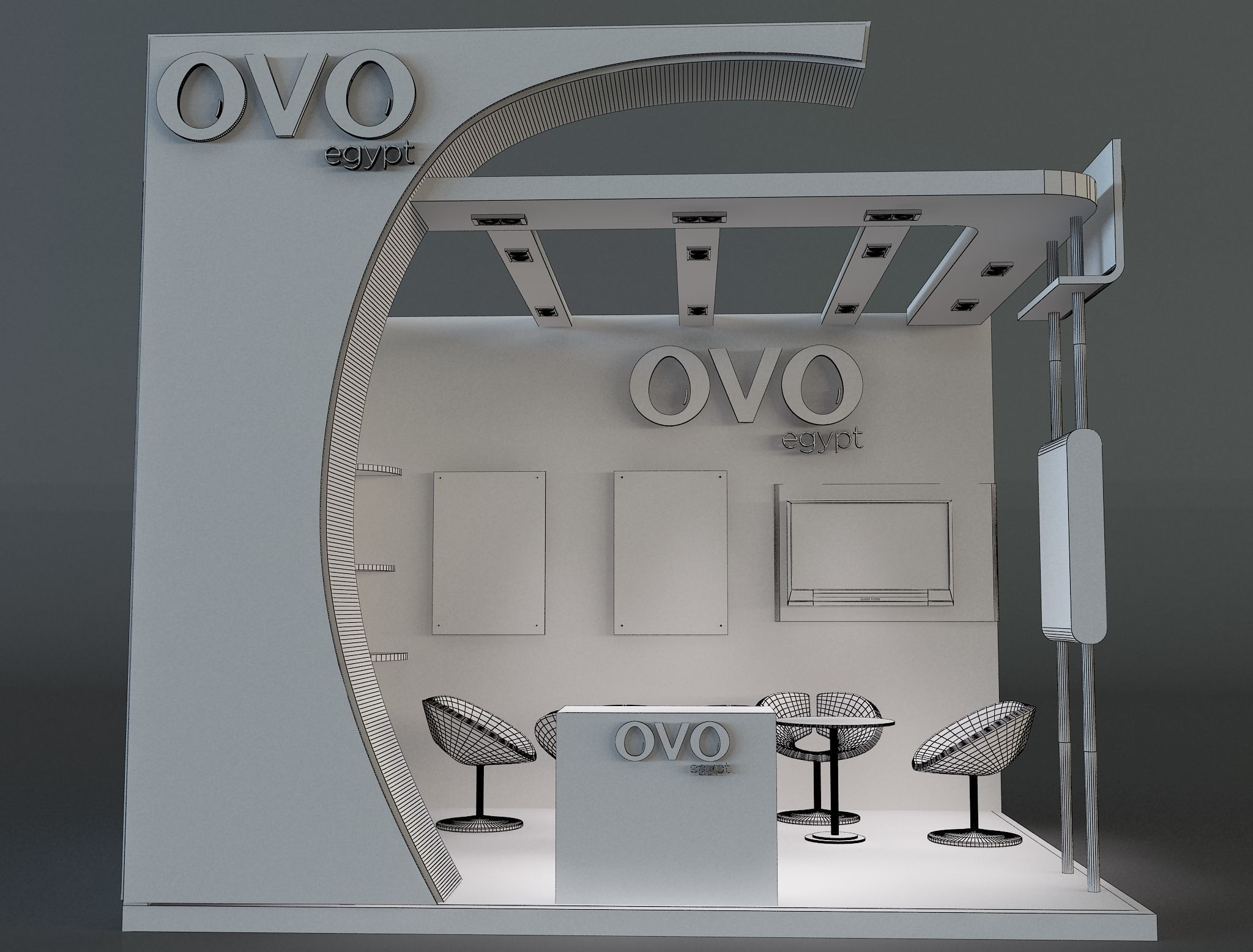 Booth Exhibition Stand a654f 3D model_7