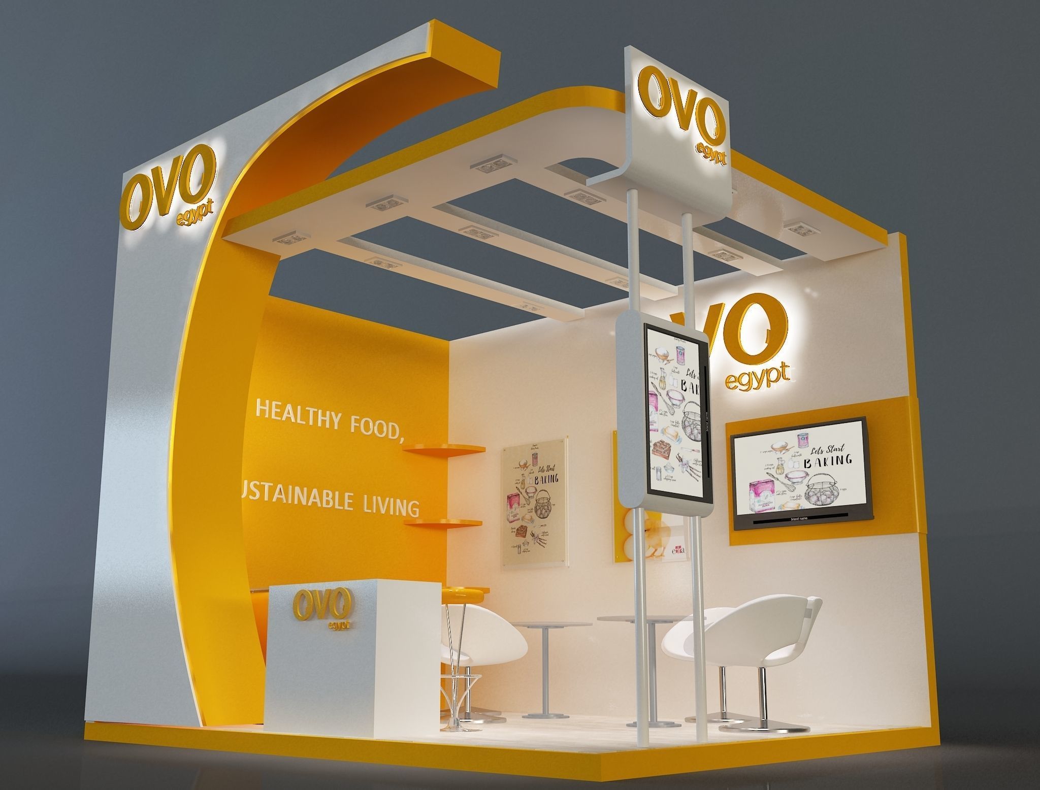 Booth Exhibition Stand a654f 3D model_16