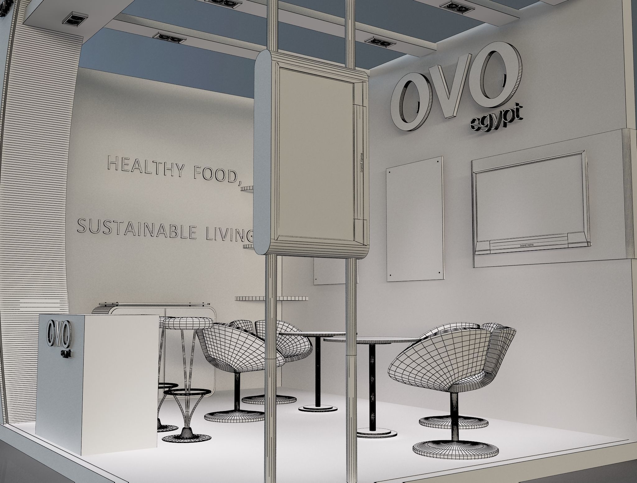 Booth Exhibition Stand a654f 3D model_13