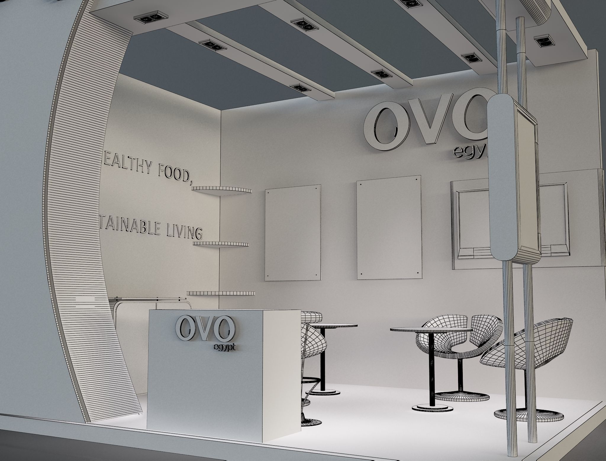 Booth Exhibition Stand a654f 3D model_11