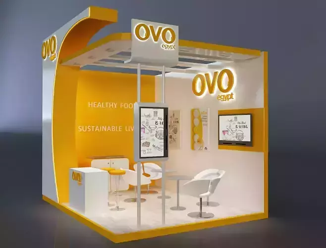  Booth Exhibition Stand a654f  3D model