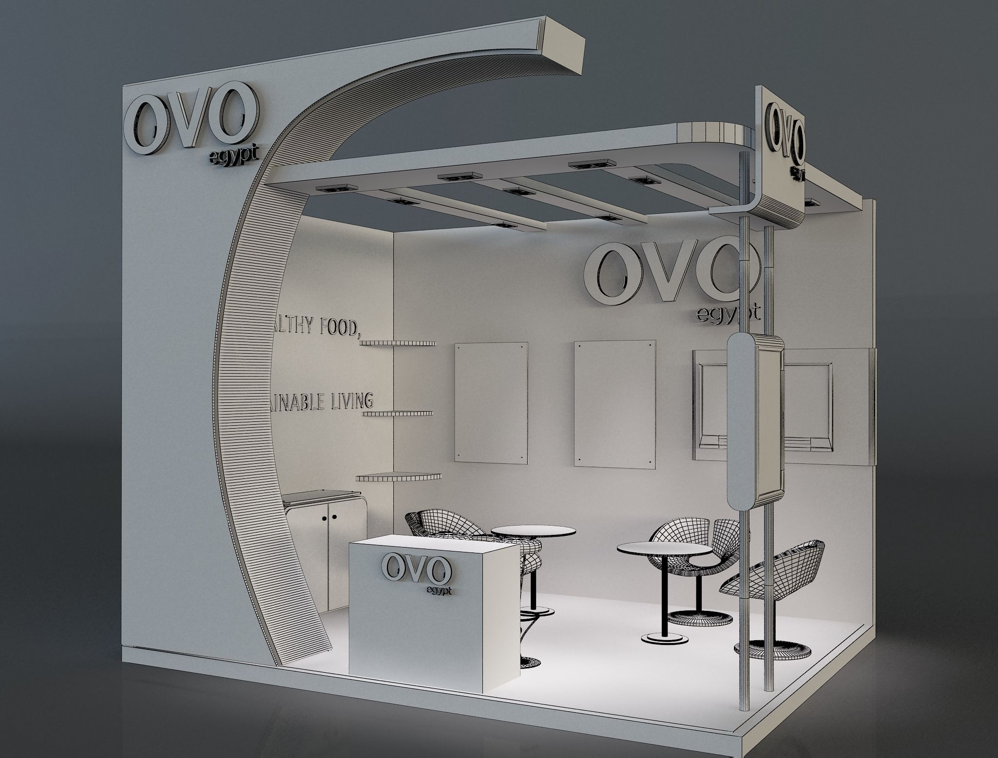 Booth Exhibition Stand a654f 3D model_3