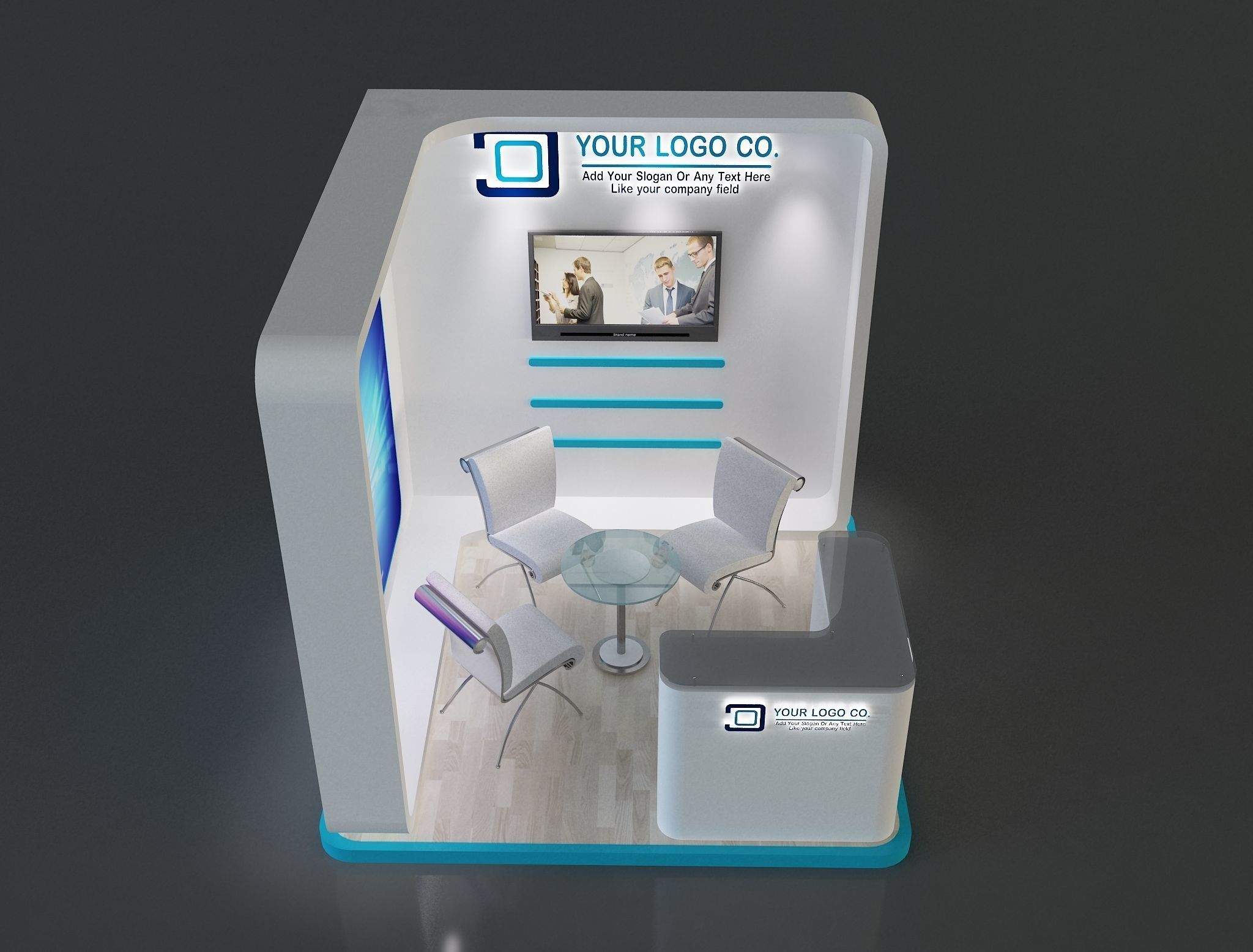 Booth Exhibition Stand a655a 3D model_2