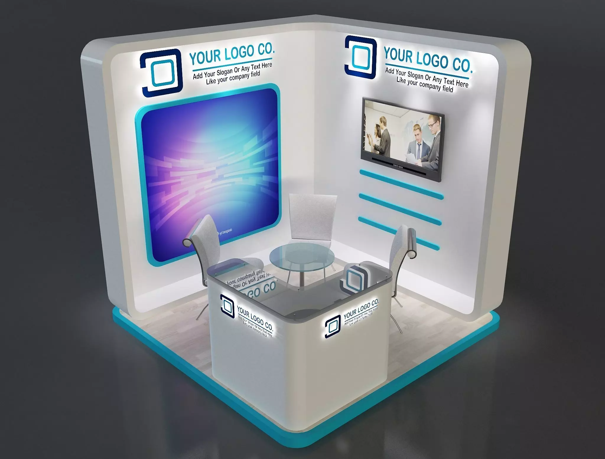 Booth Exhibition Stand a655a 3D model_0