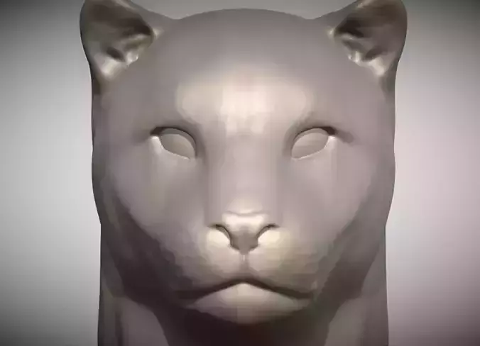 Jaguar head for 3D printing
