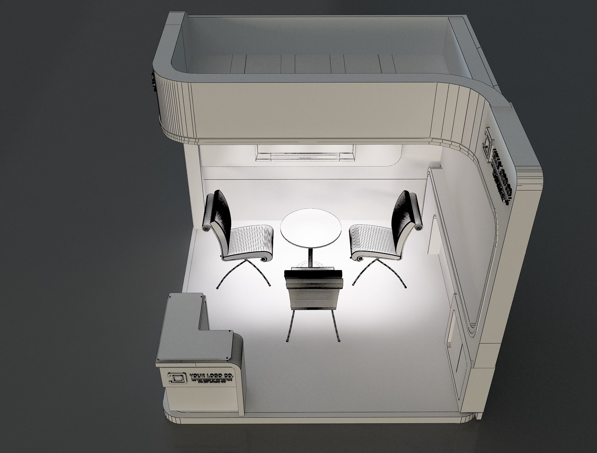 Booth Exhibition Stand a655b 3D model_9