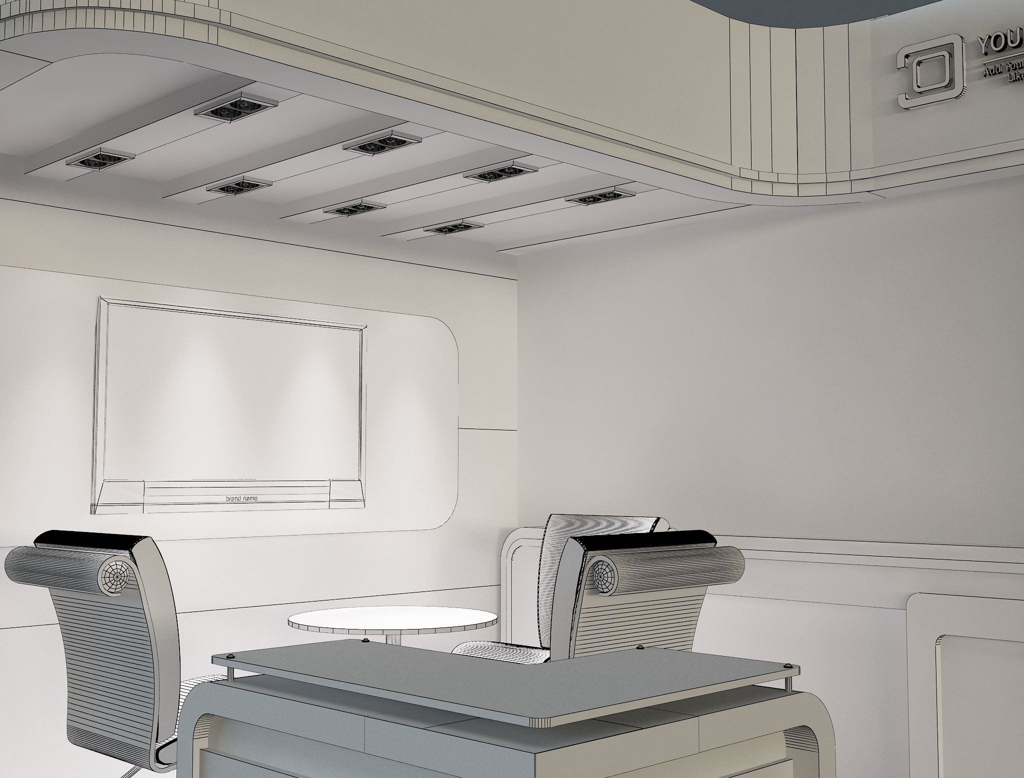 Booth Exhibition Stand a655b 3D model_11