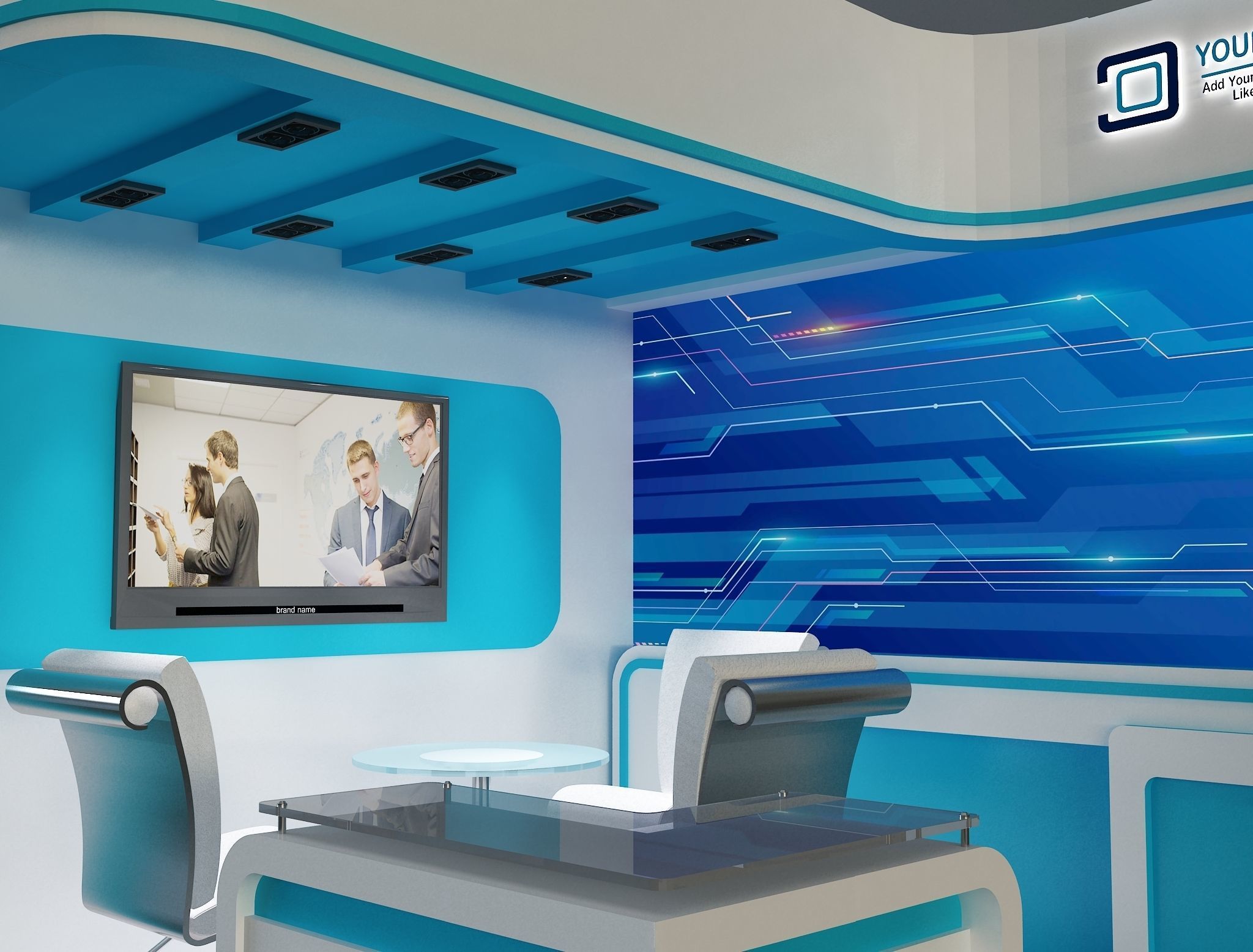 Booth Exhibition Stand a655b 3D model_10