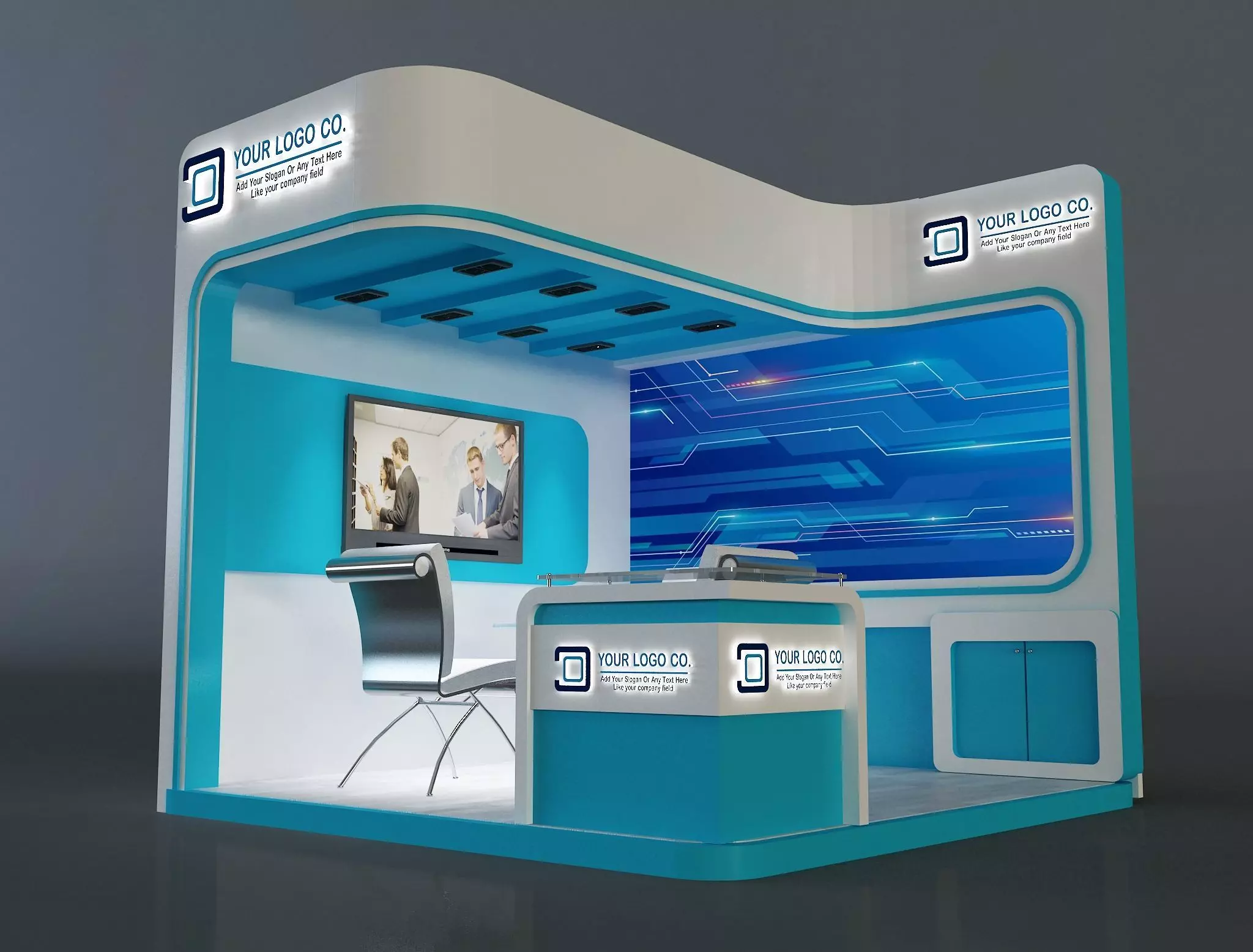 Booth Exhibition Stand a655b 3D model_0