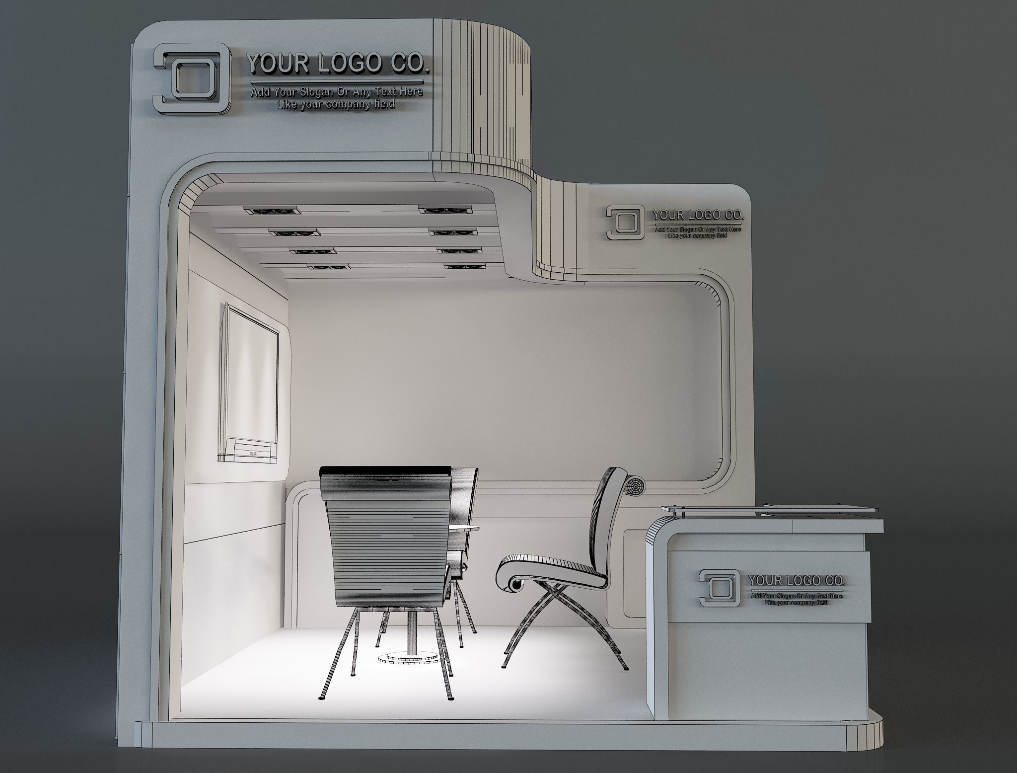 Booth Exhibition Stand a655b 3D model_5