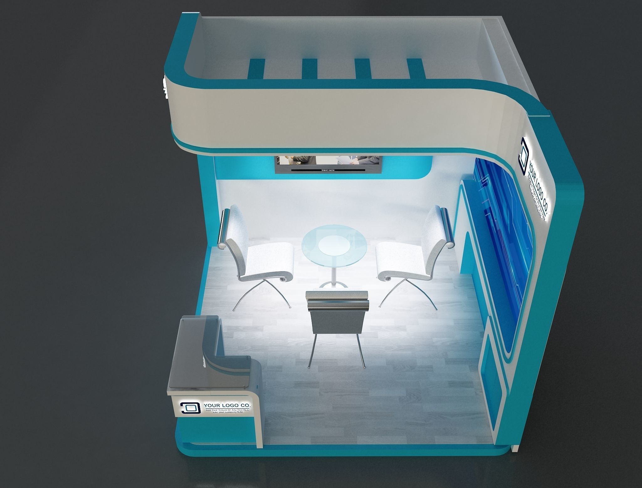 Booth Exhibition Stand a655b 3D model_8