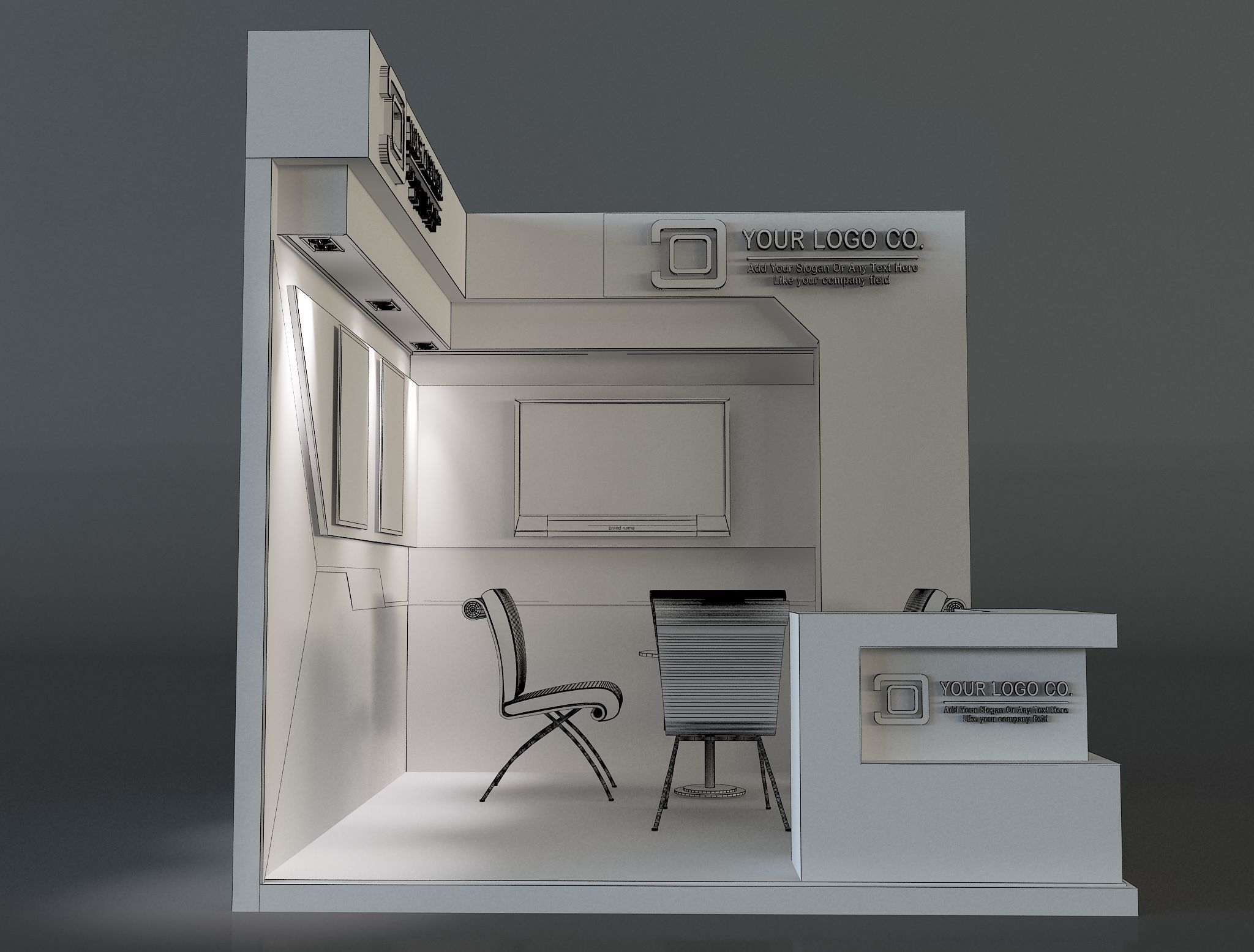 Booth Exhibition Stand a655c 3D model_5