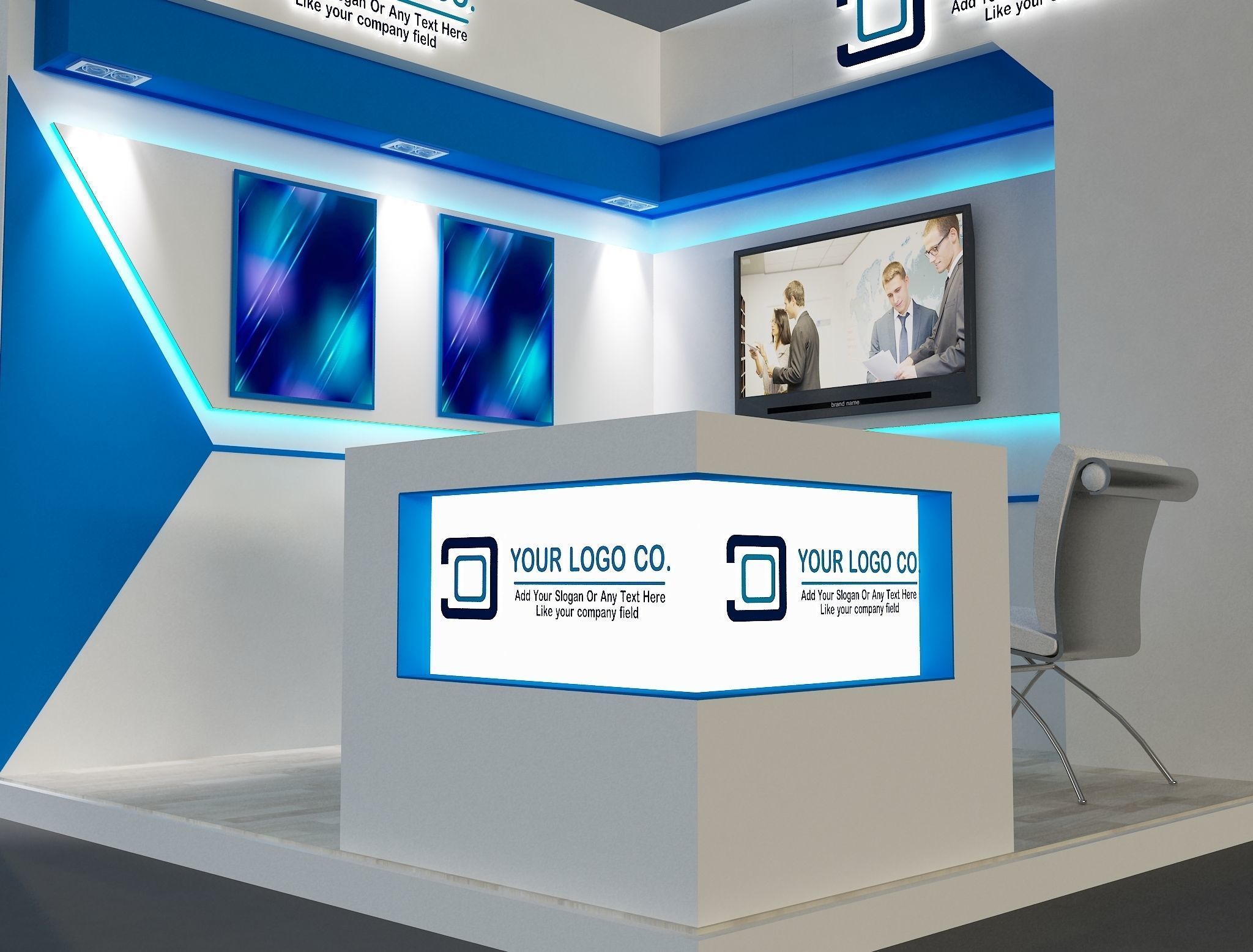 Booth Exhibition Stand a655c 3D model_10