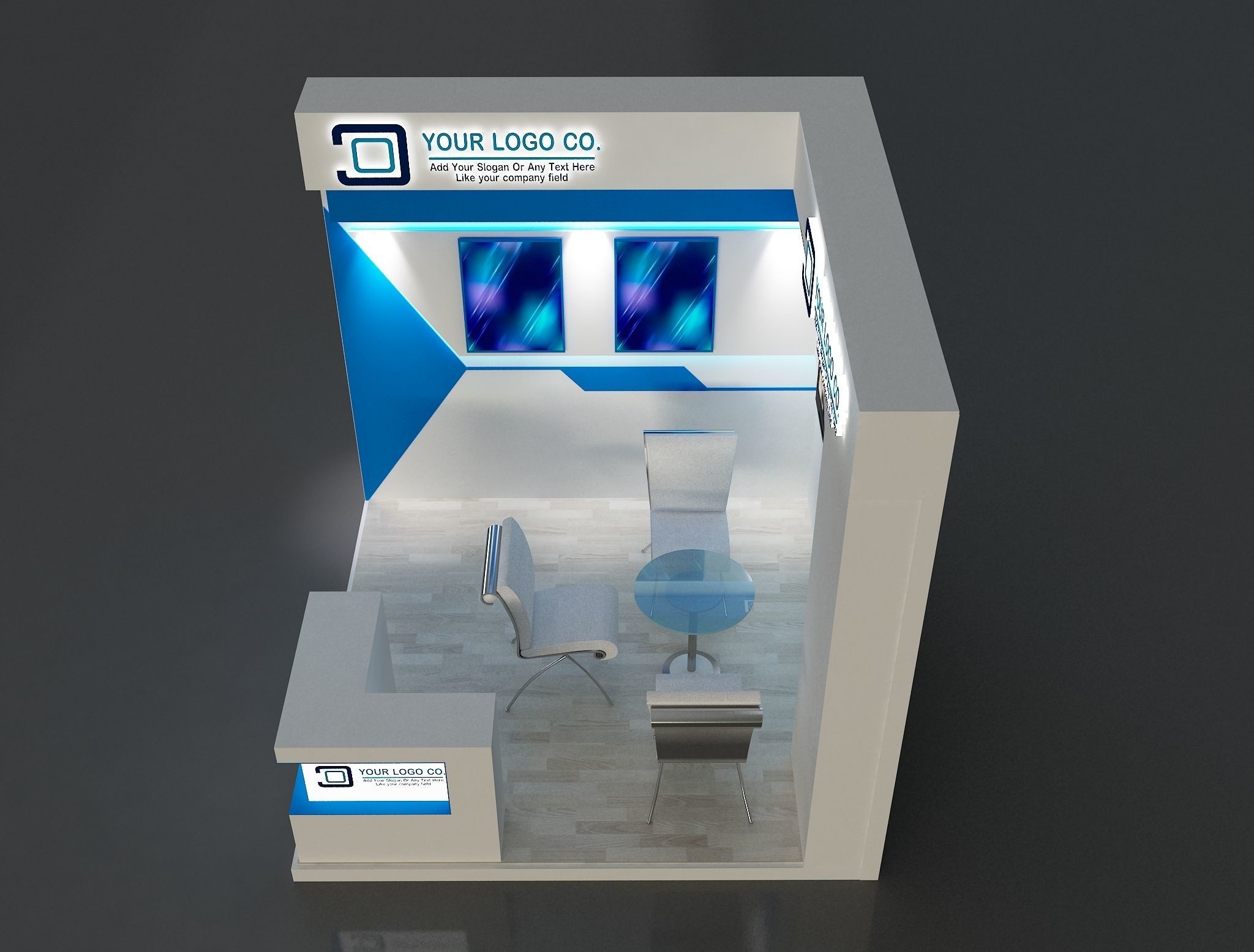 Booth Exhibition Stand a655c 3D model_8