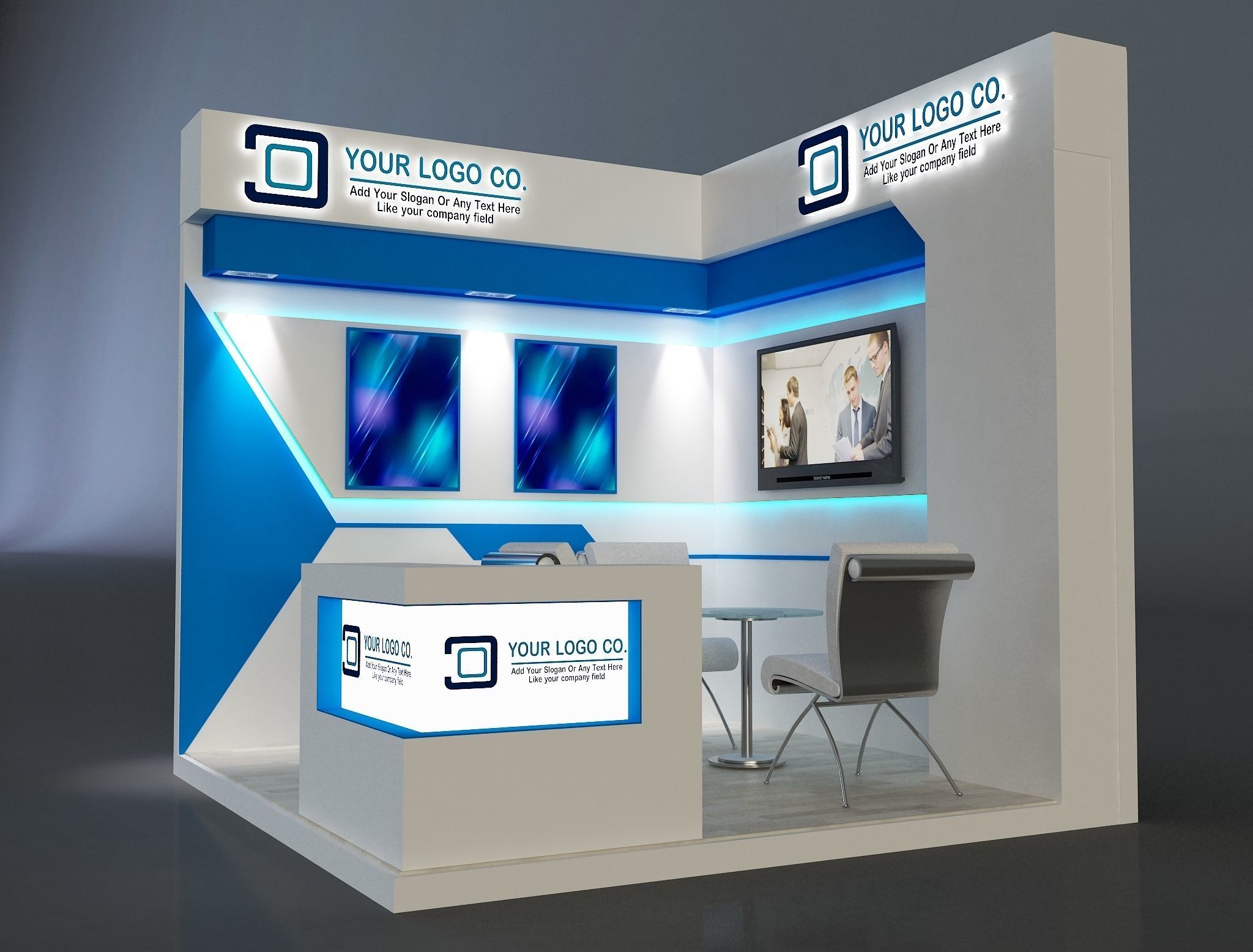 Booth Exhibition Stand a655c 3D model_6